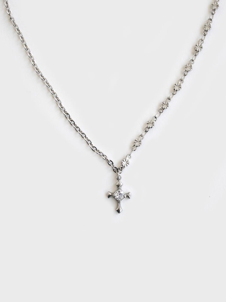 [Unisex] Cross mix chain necklace