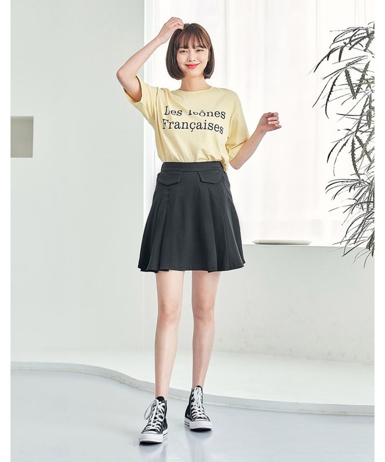 도지아 플리츠 미니 스커트_OB14SKME10Z