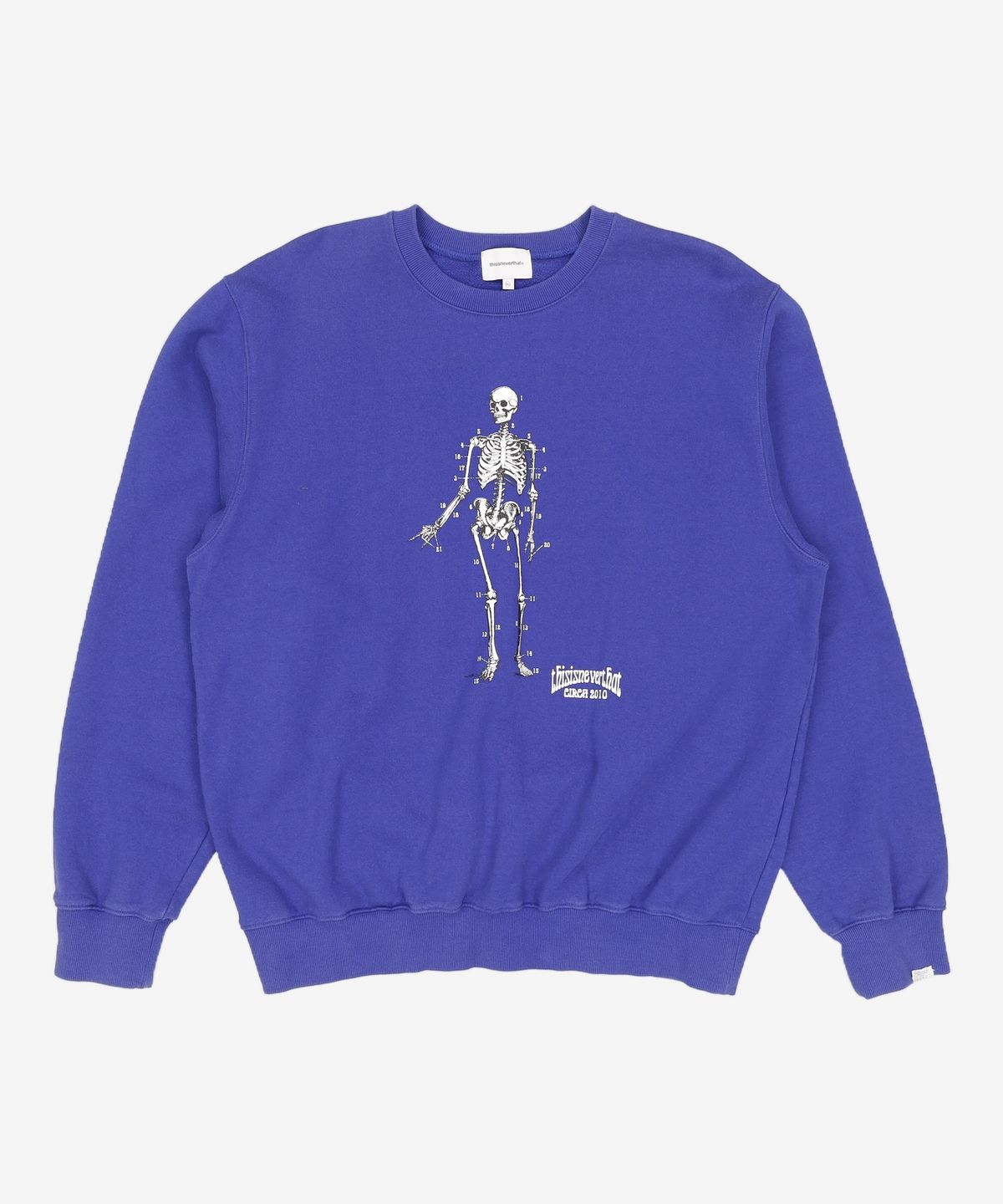 디스이즈네버댓(THISISNEVERTHAT) Skeleton Crewneck Violet XL