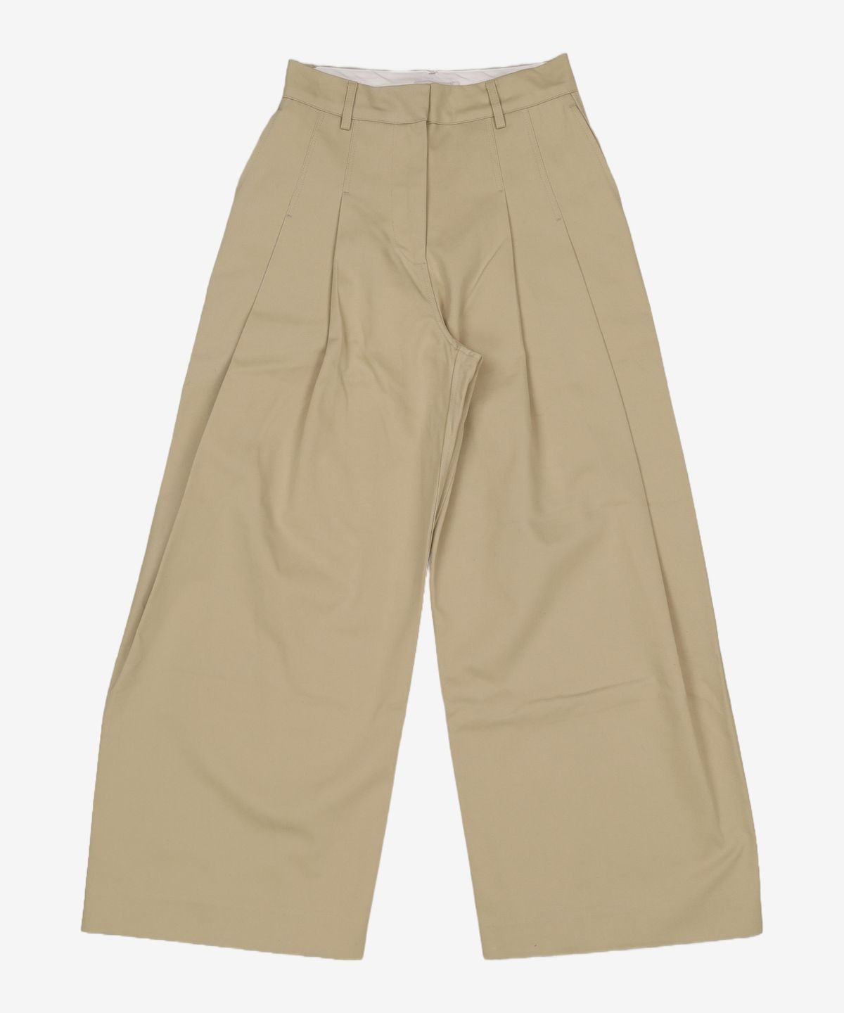 기준(KIJUN) Curved Seam Wide Pants Beige S