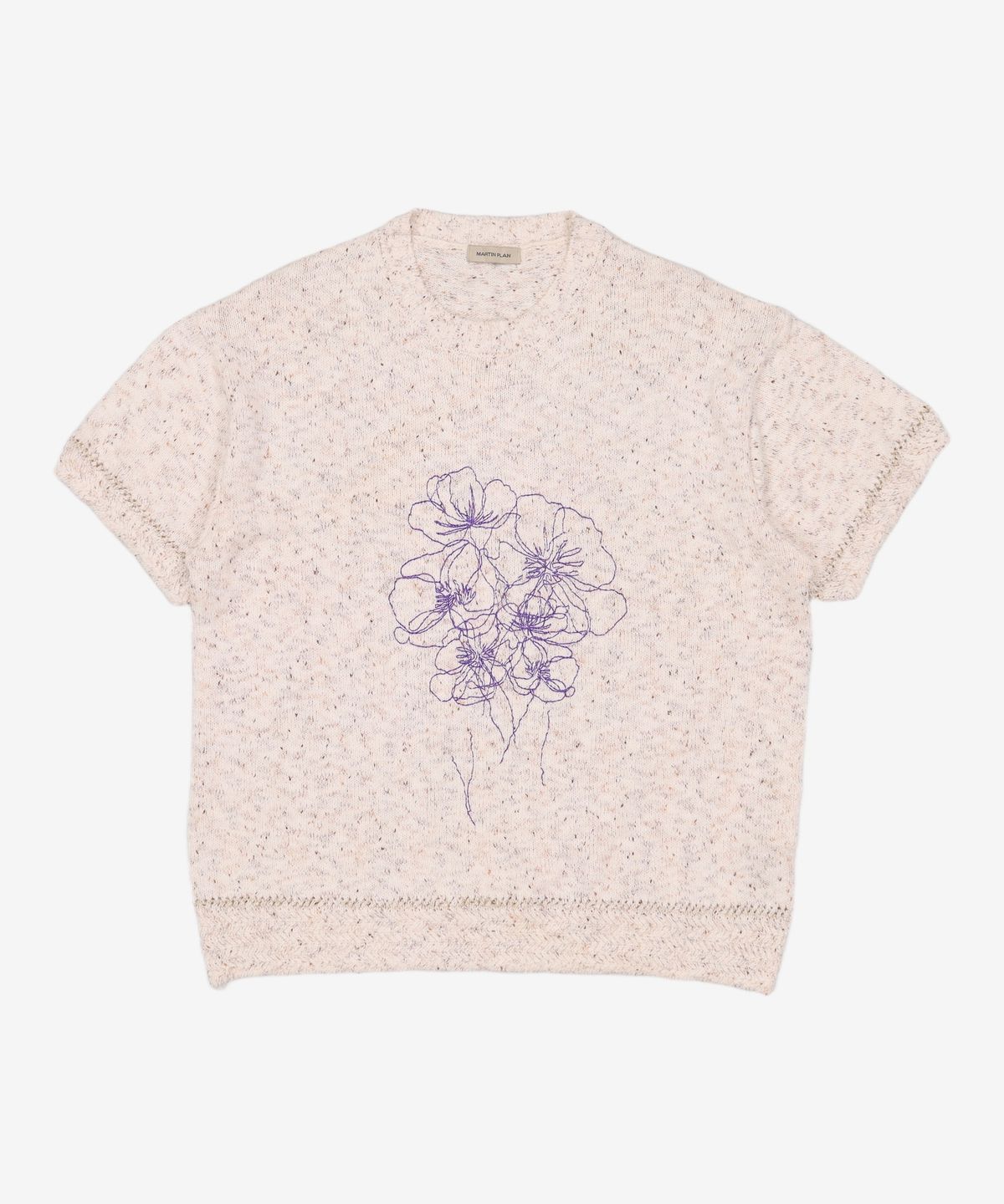 마틴플랜(MARTIN PLAN) (Set-up)Blooming Flo Half Knit T - IVORY L