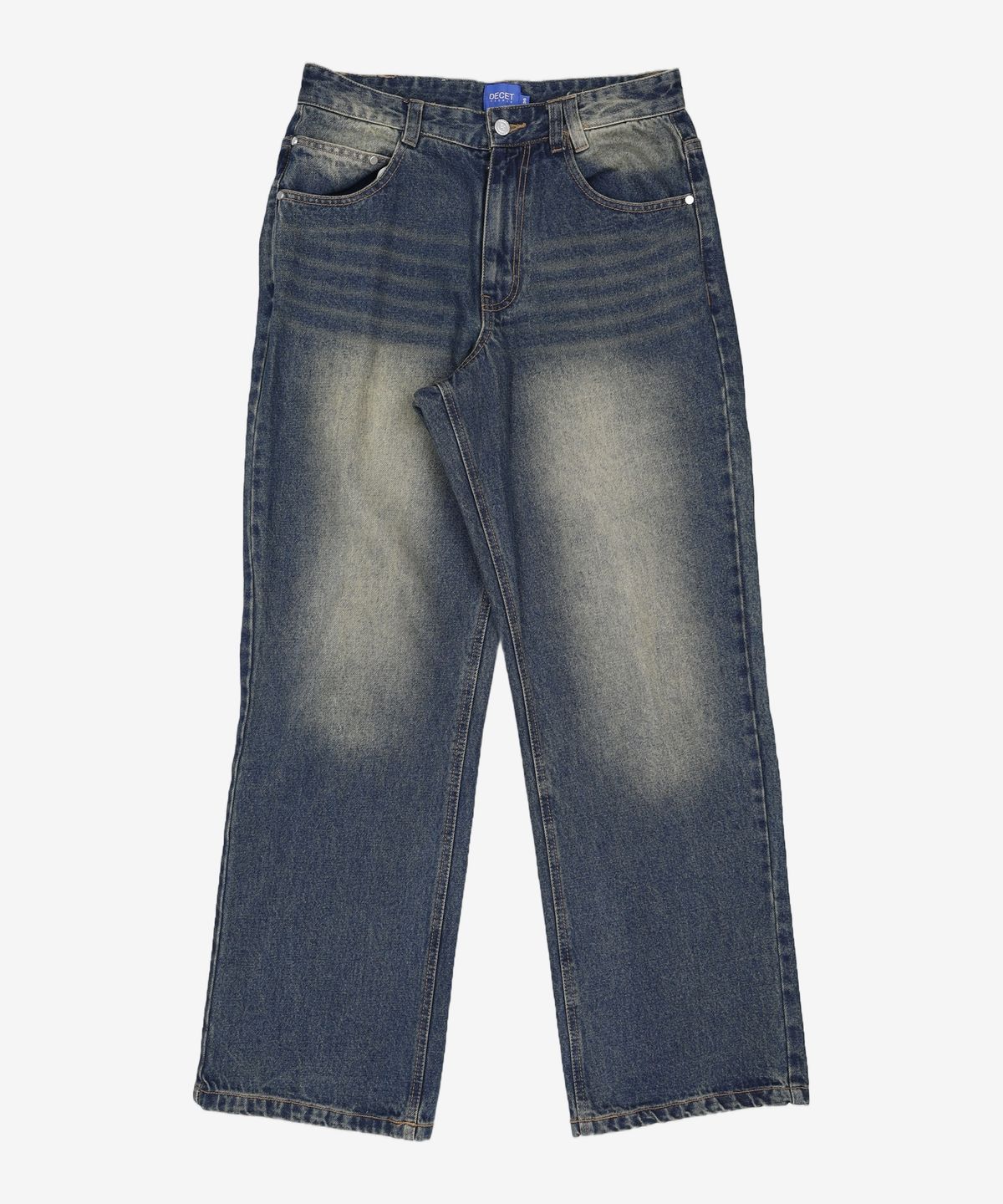 데케트(DECET) Mid Rise Wide Jeans DCPT027BlueSide 30