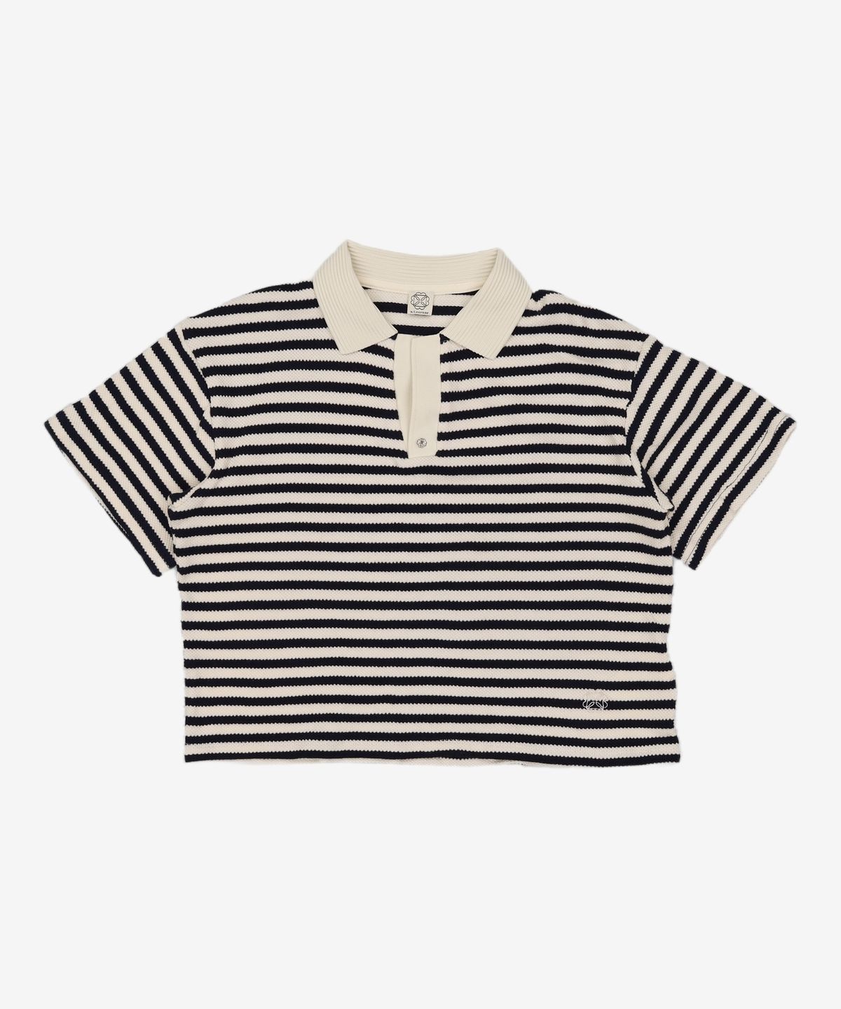 앳코너(ATCORNER) STRIPE CROP T-SHIRT BLACK (AETS1E002BK) M