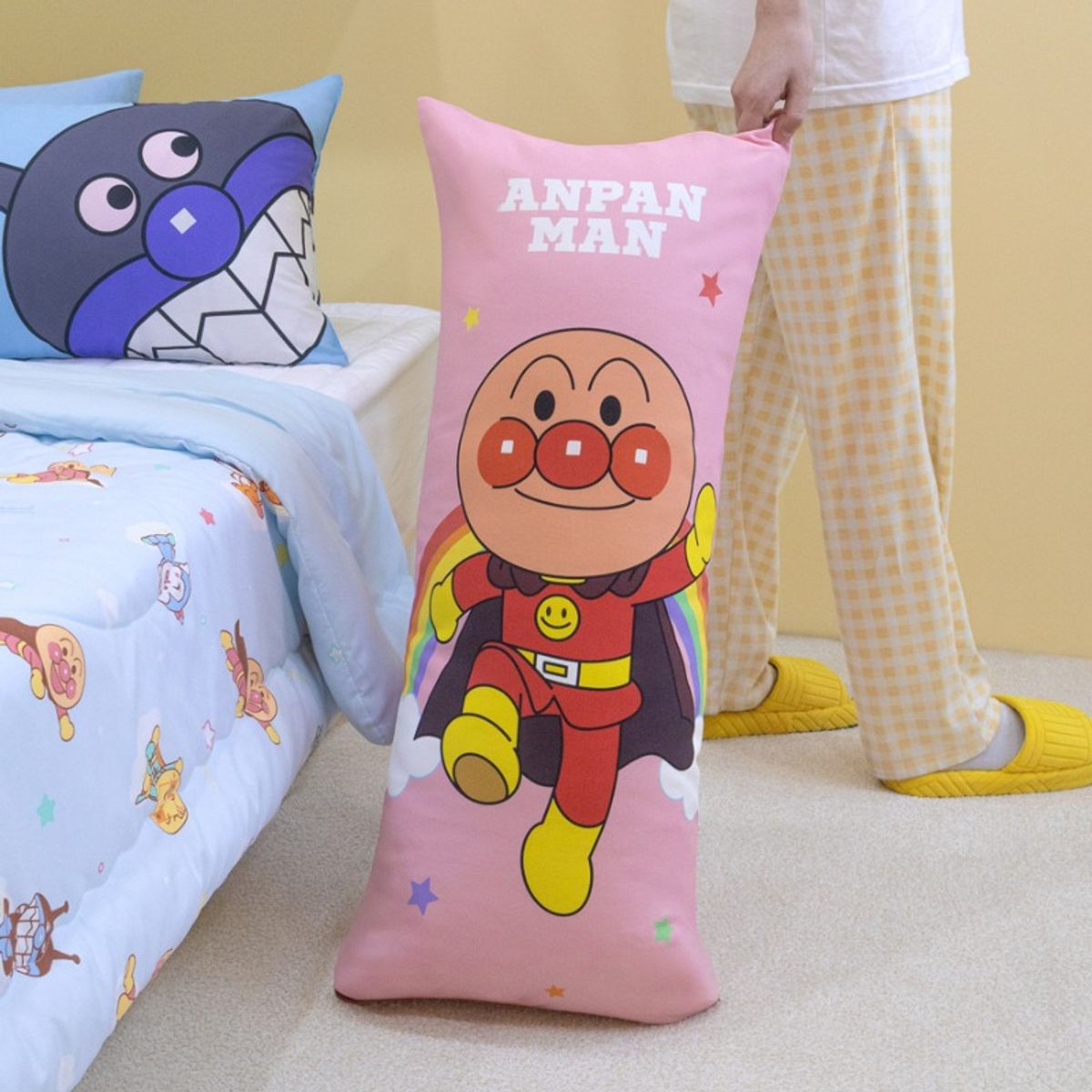 나라홈데코(NARAHOMEDECO) 호빵맨 사각바디필로우 레인보우