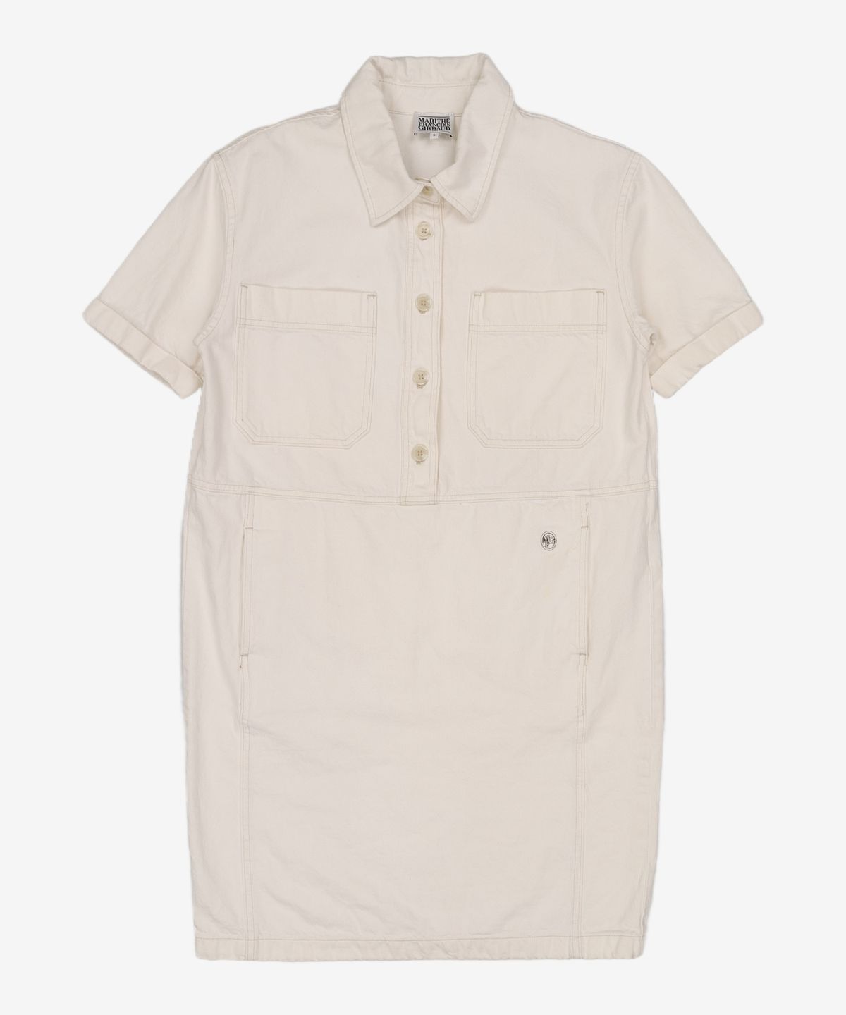 마리떼 프랑소와 저버(MARITHÉ + FRANҪOIS GIRBAUD) W STITCH POINT POCKET DENIM DRESS ecru S