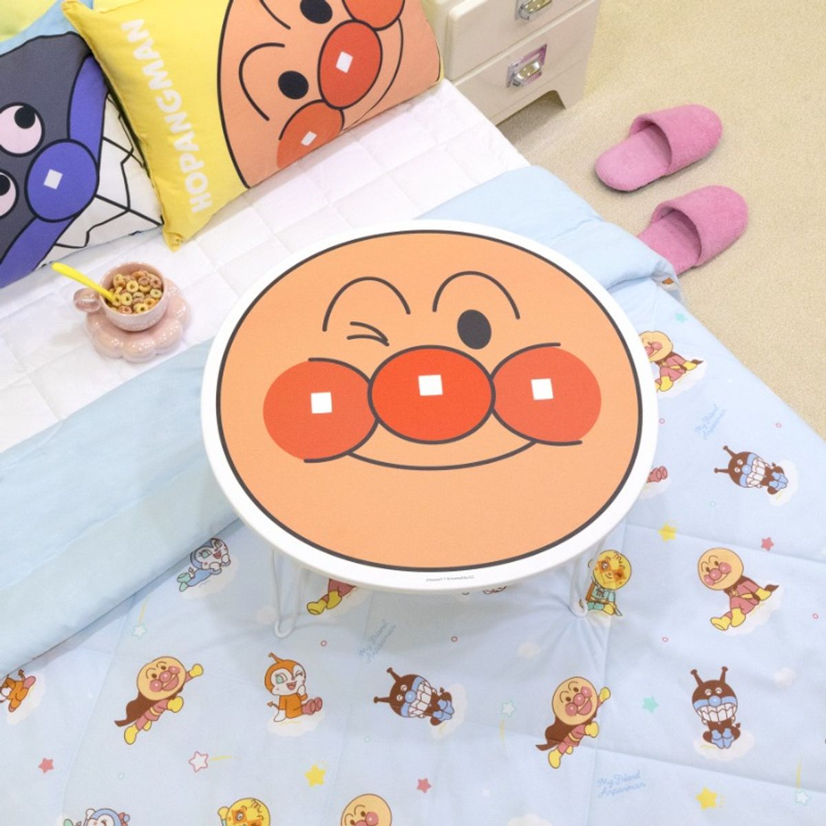 나라홈데코(NARAHOMEDECO) 호빵맨 접이식테이블 페이스