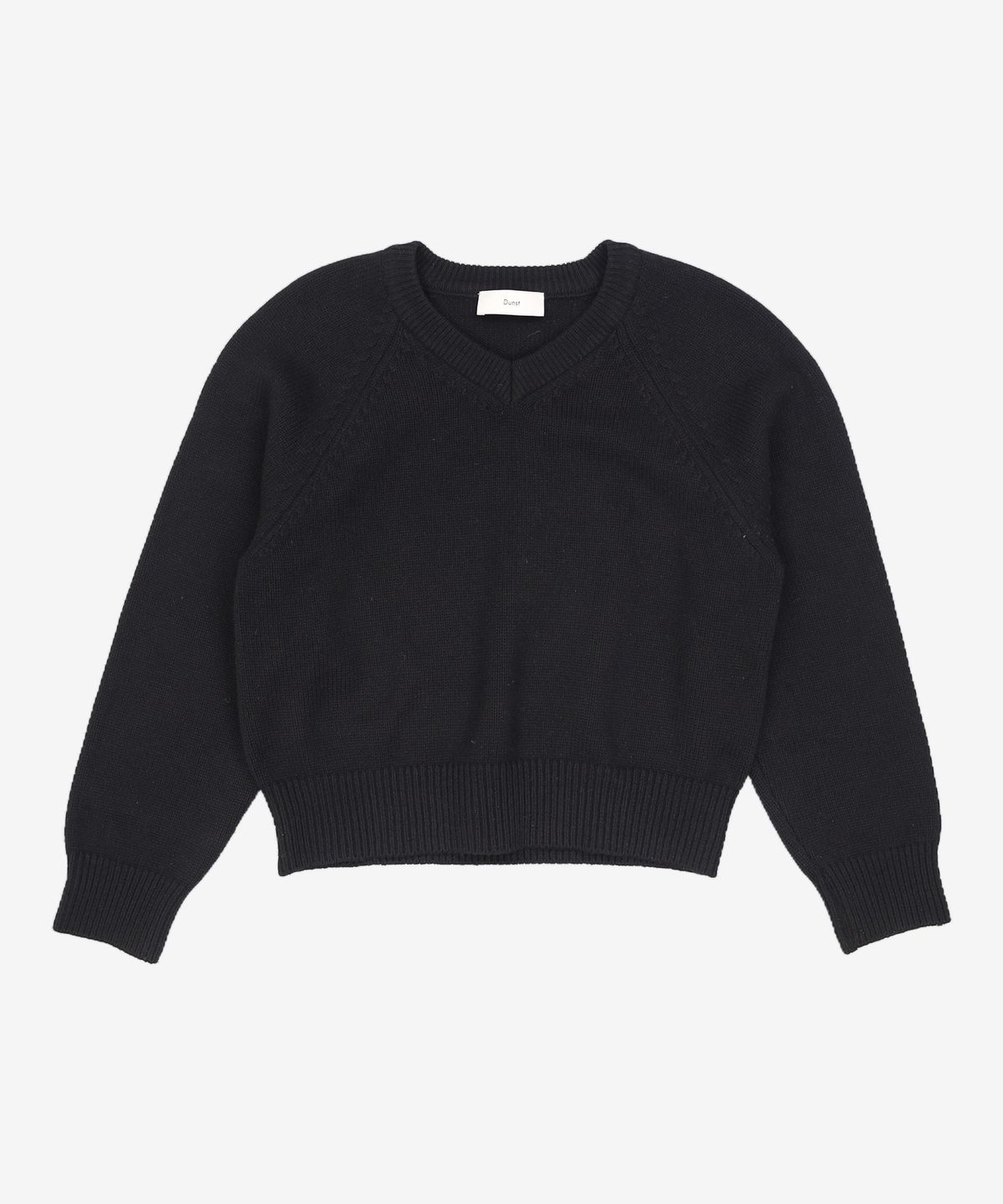 던스트(DUNST) UNISEX MERINO WOOL V-NECK SWEATER BLACK_UDSW3D125BK S