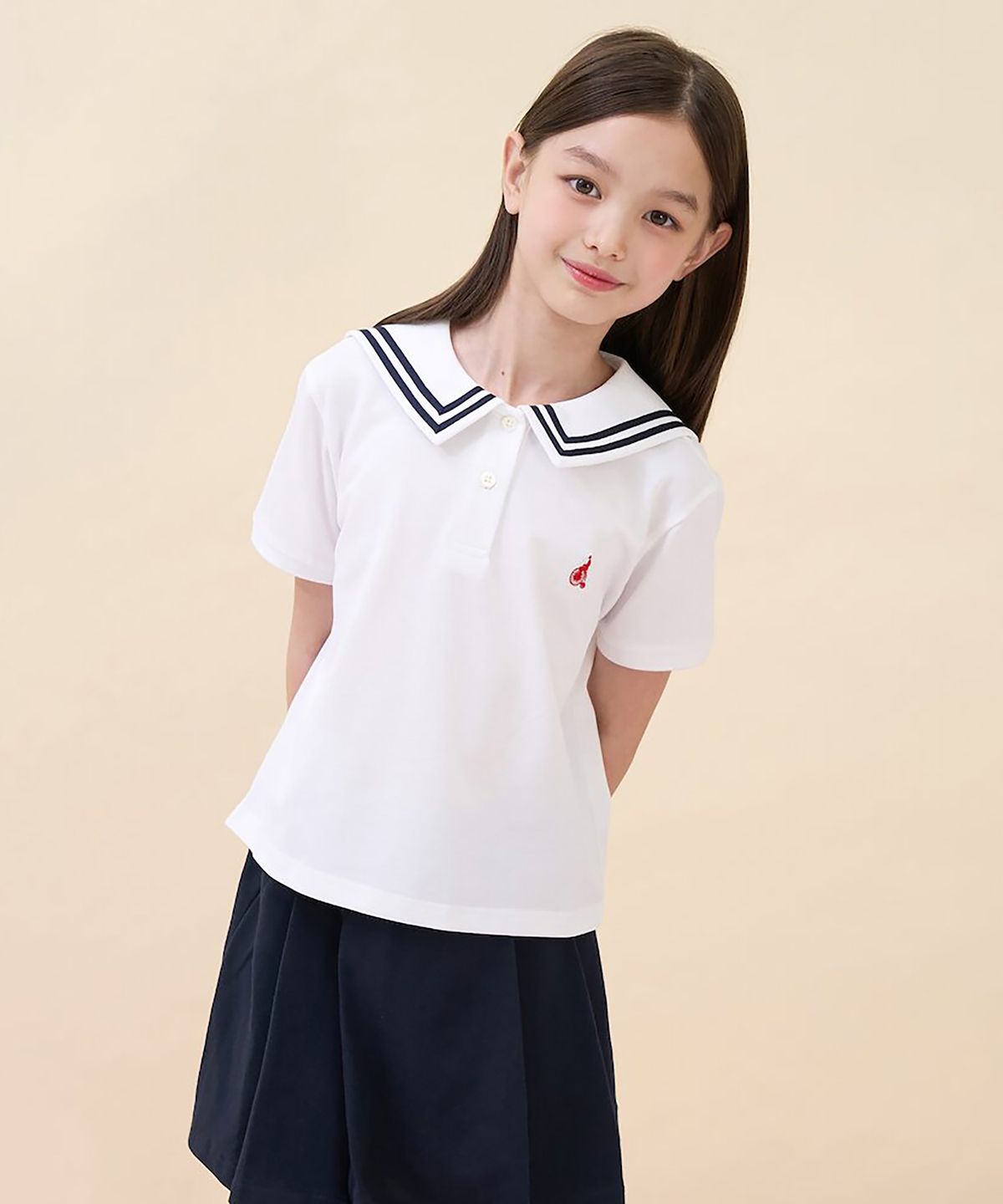 빈폴 키즈(BEANPOLE KIDS) 클래식 피케 상하 세트  아이보리 (BI6742G010)