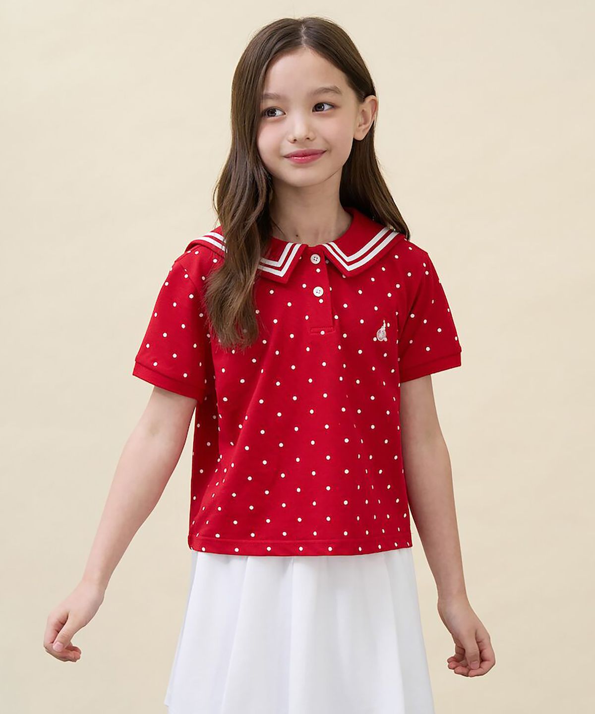 빈폴 키즈(BEANPOLE KIDS) 클래식 피케 상하 세트  레드 (BI6742G016)
