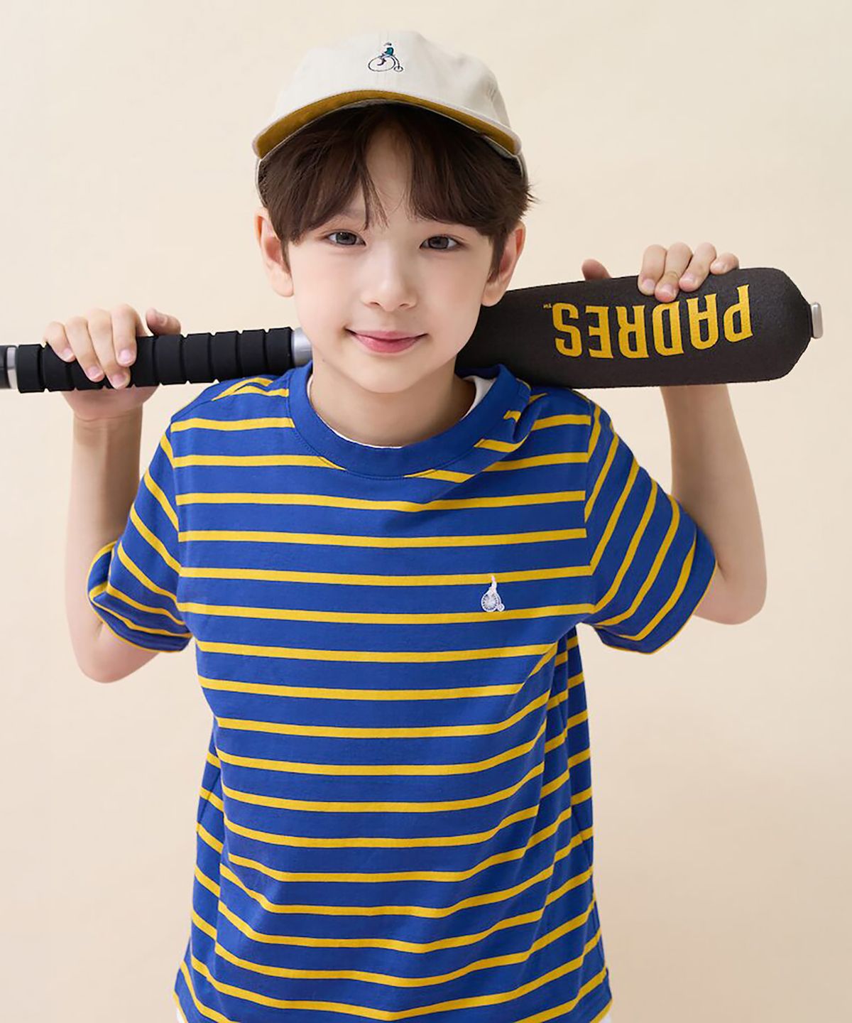 빈폴 키즈(BEANPOLE KIDS) [Essential] 스트라이프 반소매 티셔츠  블루 (BI6742UE2N)