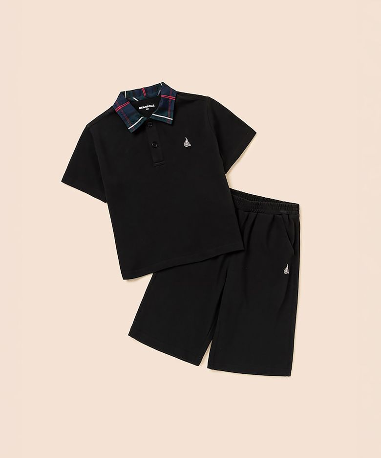 뉴 해릿체크 반팔 카라 상하세트 (BI6742U075)