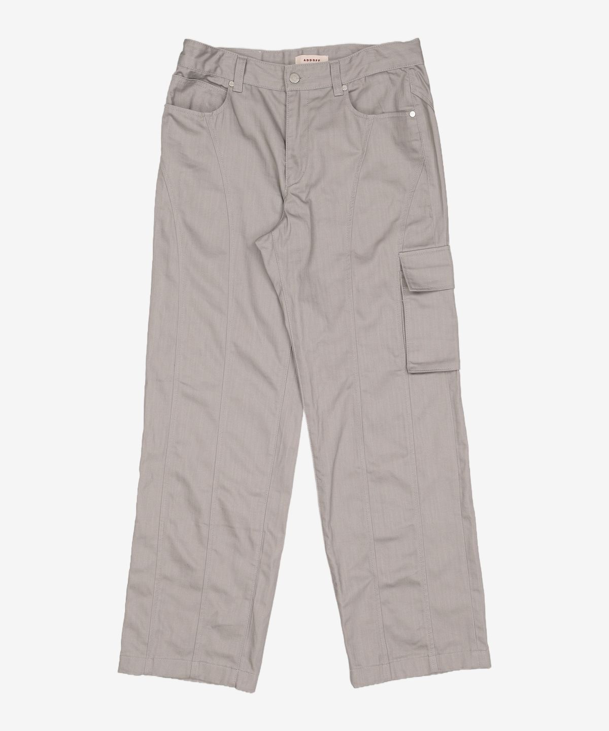 애드오프(ADDOFF) ONE POCKET IRVING WIDE CARGO PANTS GREY 50
