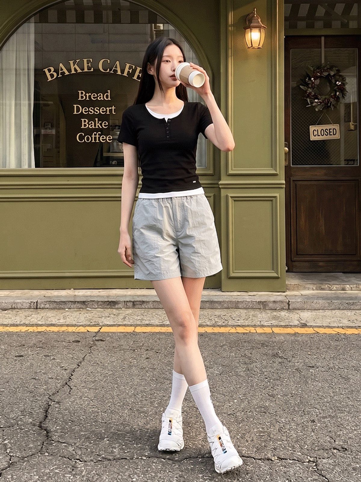 행텐(HANGTEN) 여성 글로시 숏팬츠_042(10580-137-601-69)