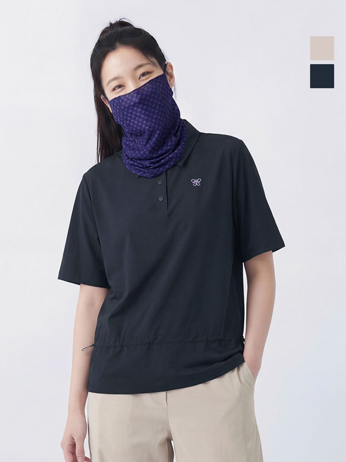 웨스트우드(WESTWOOD) 여성 트리코트 반팔PK 버프세트_WQ2WCTP454