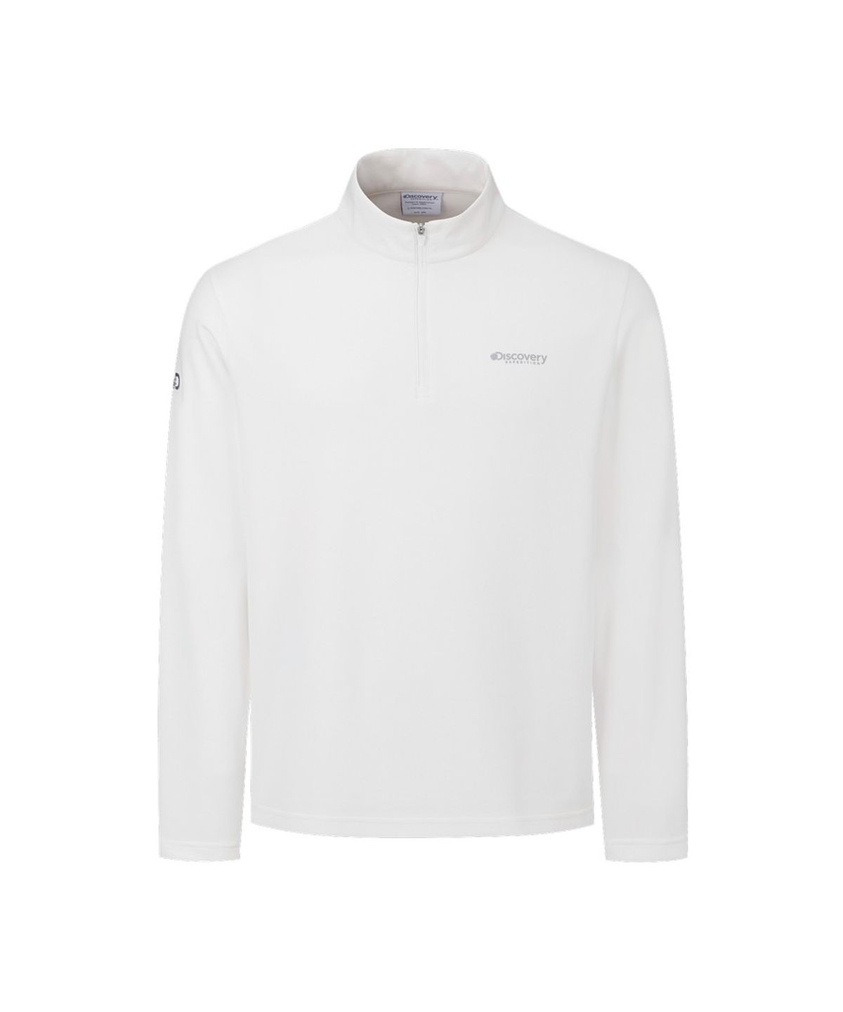 디스커버리 익스페디션(DISCOVERY EXPEDITION) 남성 베이직 반집업 티셔츠 (WHITE)