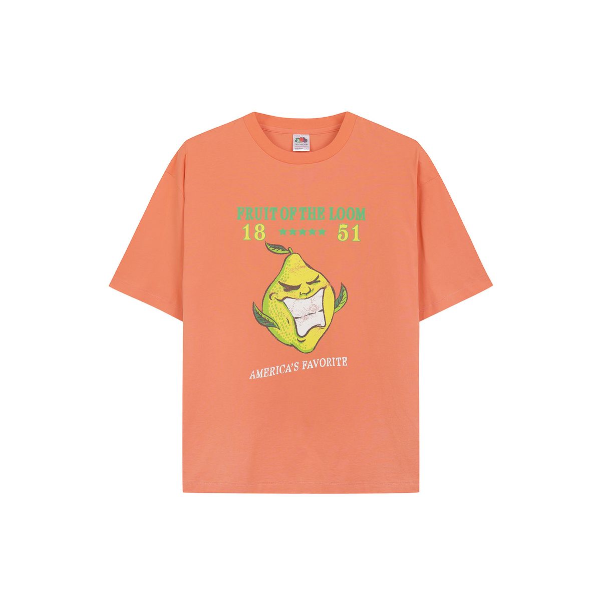 프룻오브더룸(FRUIT OF THE LOOM) 프룻 1851 레몬 반팔티셔츠(ORANGE)