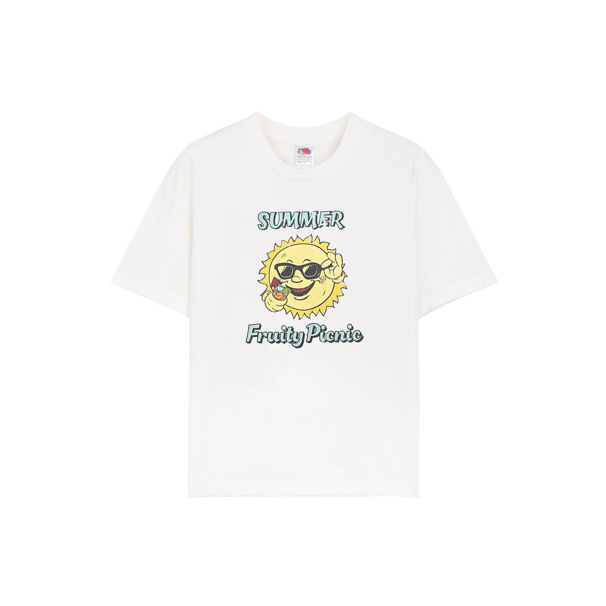 프룻오브더룸(FRUIT OF THE LOOM) 피그먼트 프루티 피크닉 반팔티셔츠(WHITE)