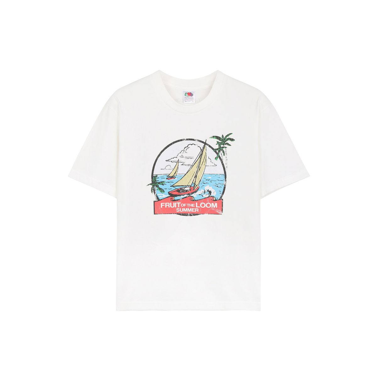 프룻오브더룸(FRUIT OF THE LOOM) 플로리다 썸머 반팔티셔츠(WHITE)