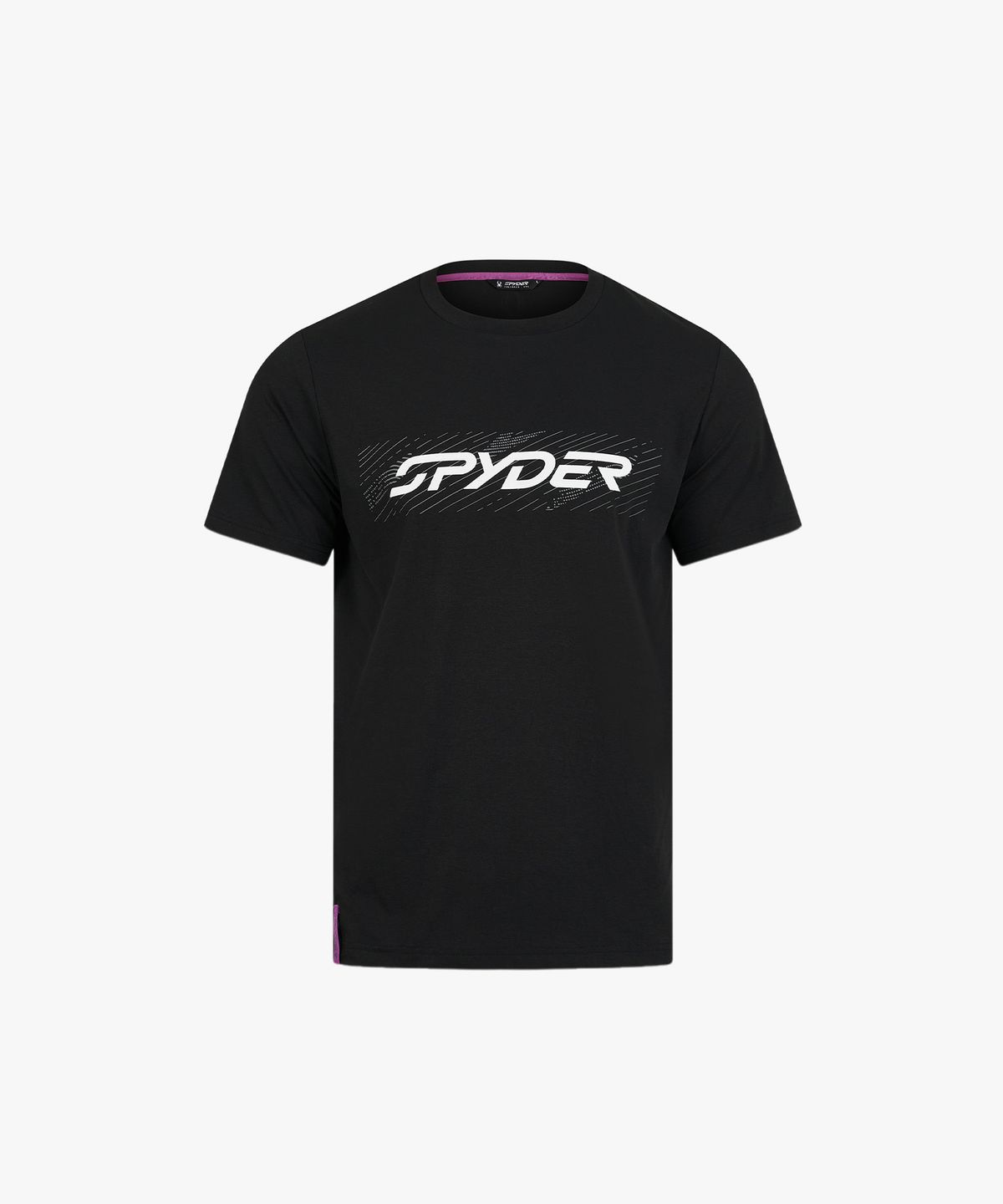 스파이더(SPYDER) 남성 배드민턴 레터 반팔 티셔츠 SPLFCNRS322MBLK
