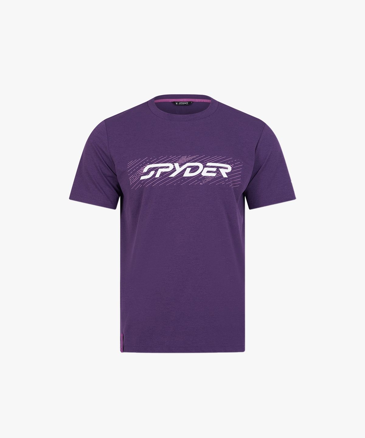 스파이더(SPYDER) 남성 배드민턴 레터 반팔 티셔츠 SPLFCNRS322MPPL
