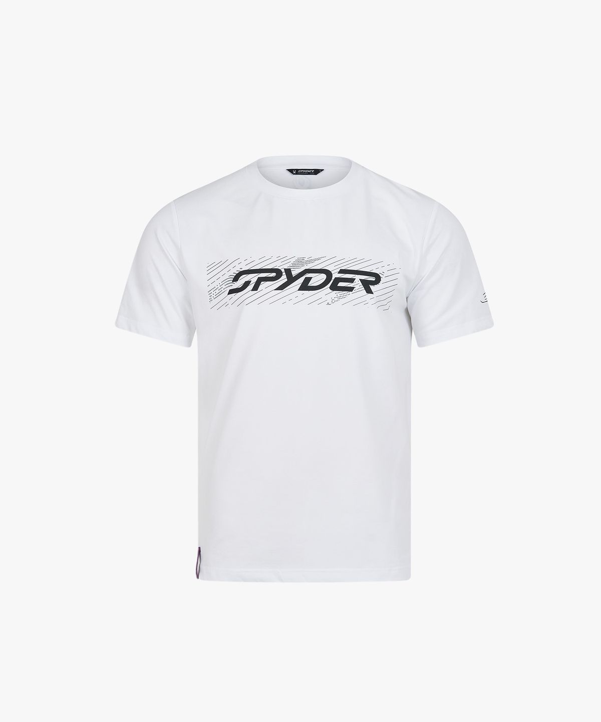 스파이더(SPYDER) 남성 배드민턴 레터 반팔 티셔츠 SPLFCNRS322MWHT