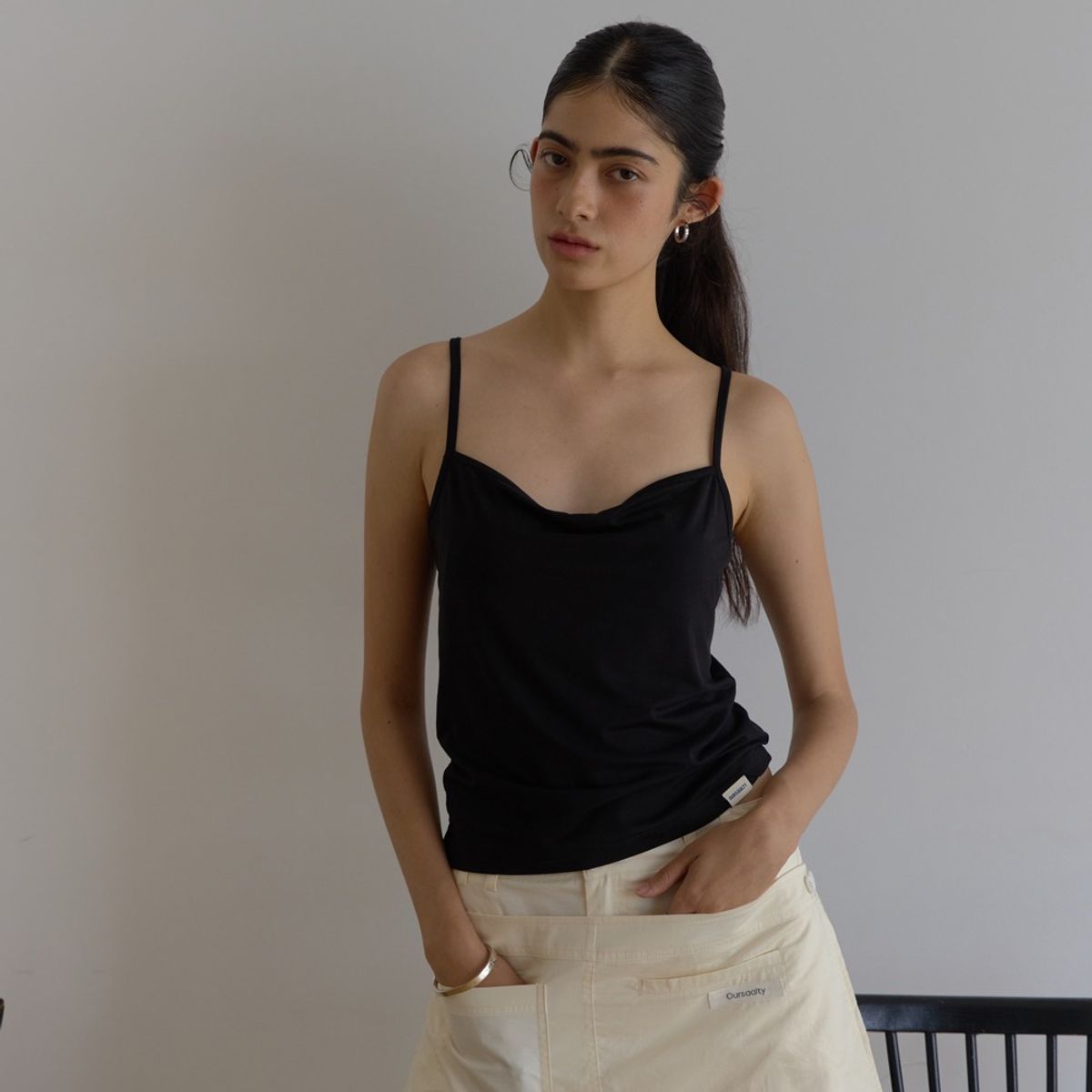 아우어솔티(OURSAALTY) Second Skin Cami / Black