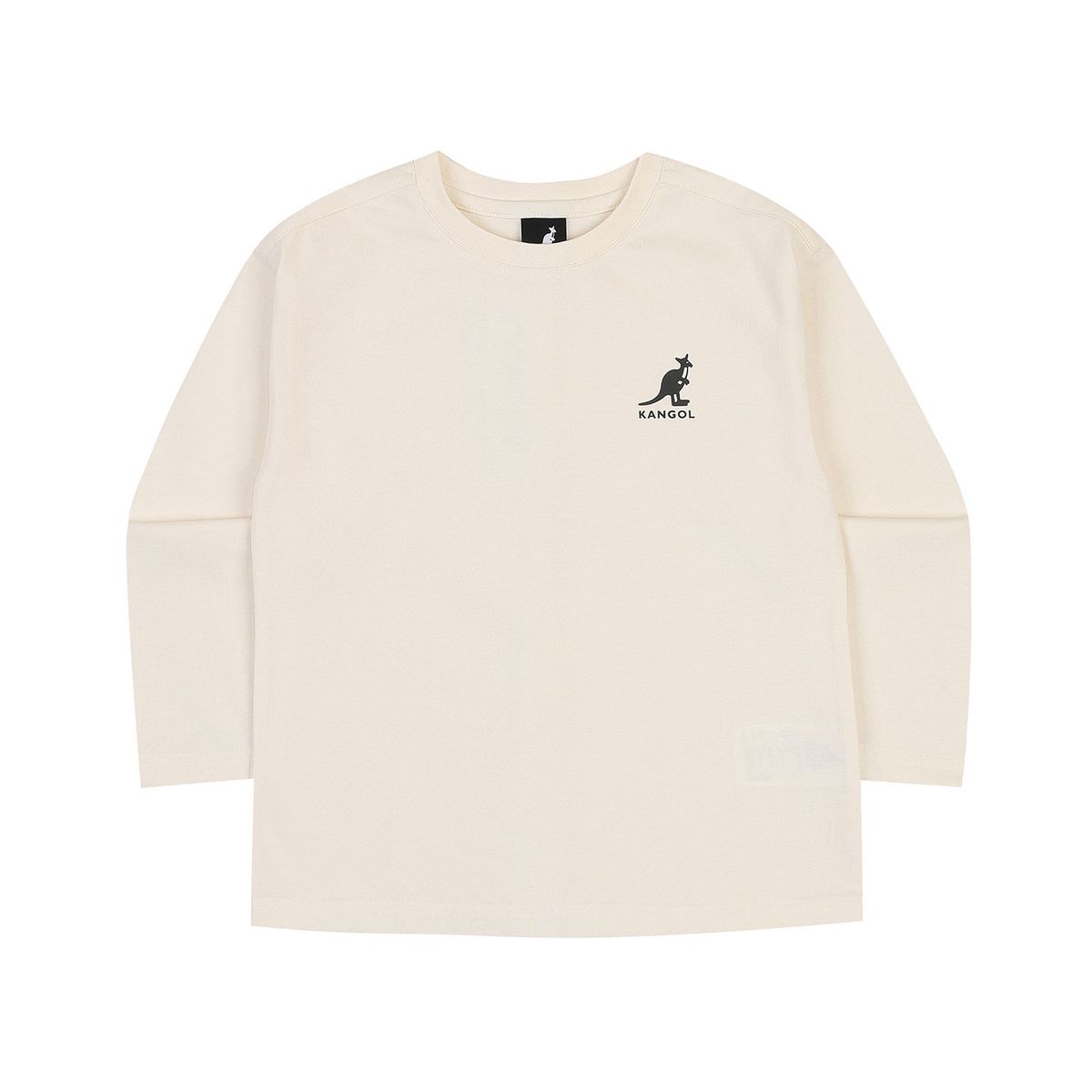 캉골키즈(KANGOL KIDS) 백 레터링 롱 슬리브 티셔츠 SC 0002 아이보리