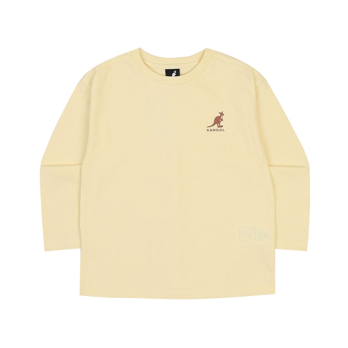 캉골키즈(KANGOL KIDS) 백 레터링 롱 슬리브 티셔츠 SC 0002 옐로우