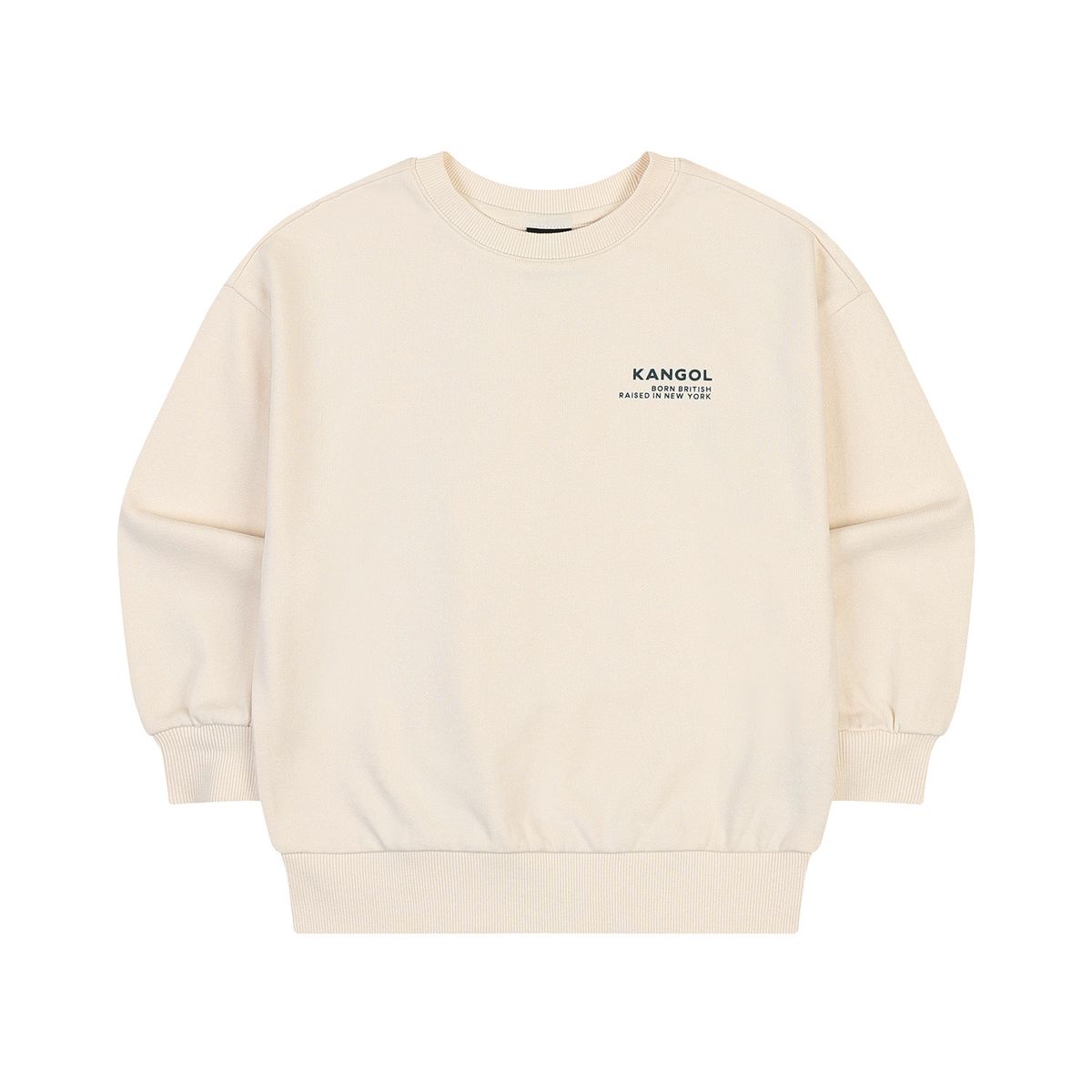 캉골키즈(KANGOL KIDS) 레터링 오버핏 스웻셔츠 SC 0001 아이보리