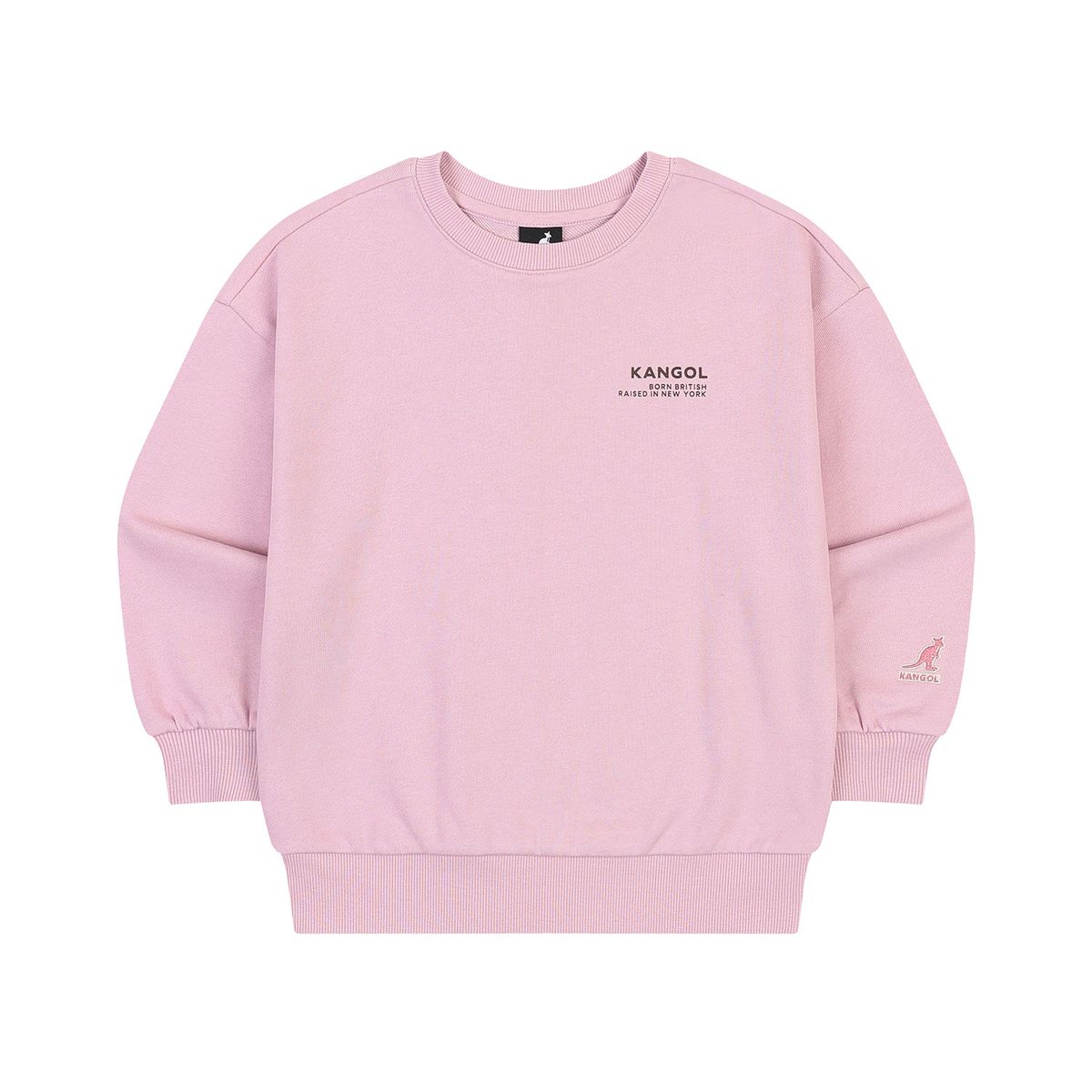 캉골키즈(KANGOL KIDS) 레터링 오버핏 스웻셔츠 SC 0001 핑크