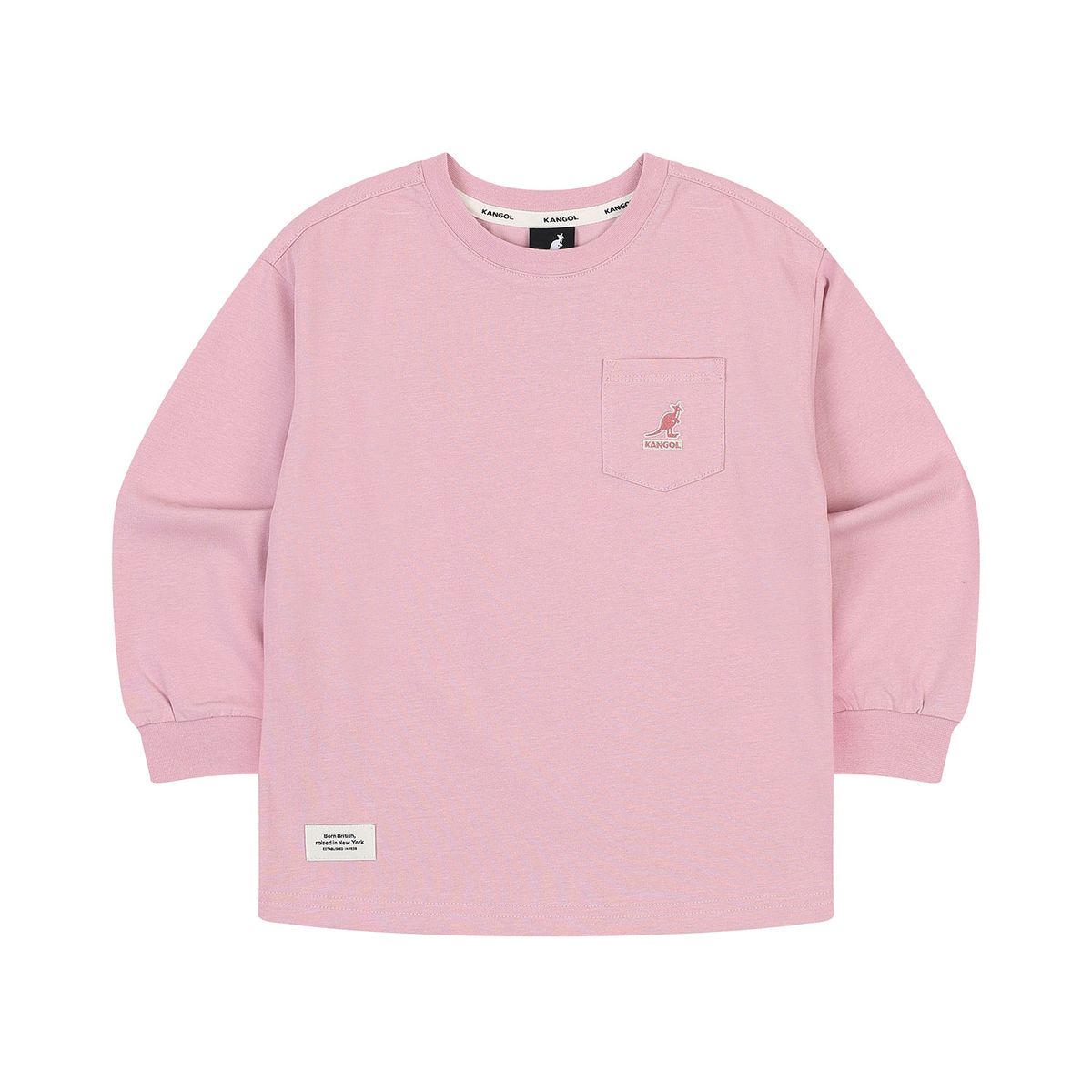 캉골키즈(KANGOL KIDS) 포켓 클럽로고 티셔츠 SC 0004 핑크