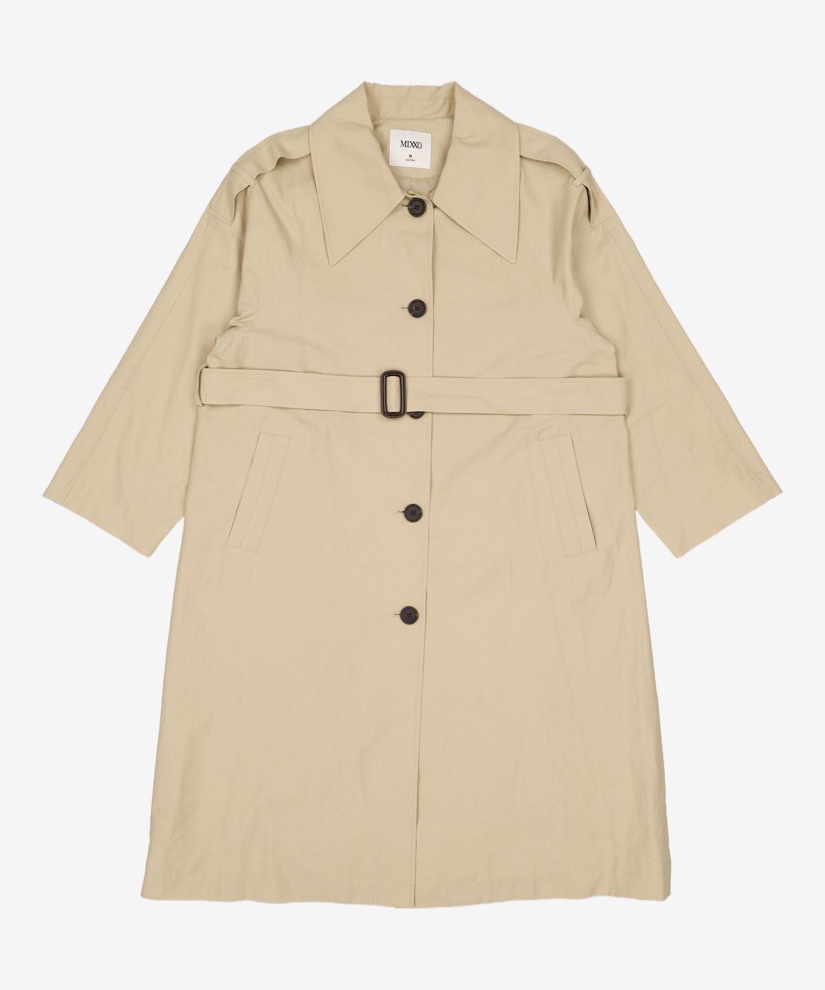 미쏘(MIXXO) 빅카라 싱글 트렌치 코트 MIWJTD301C M