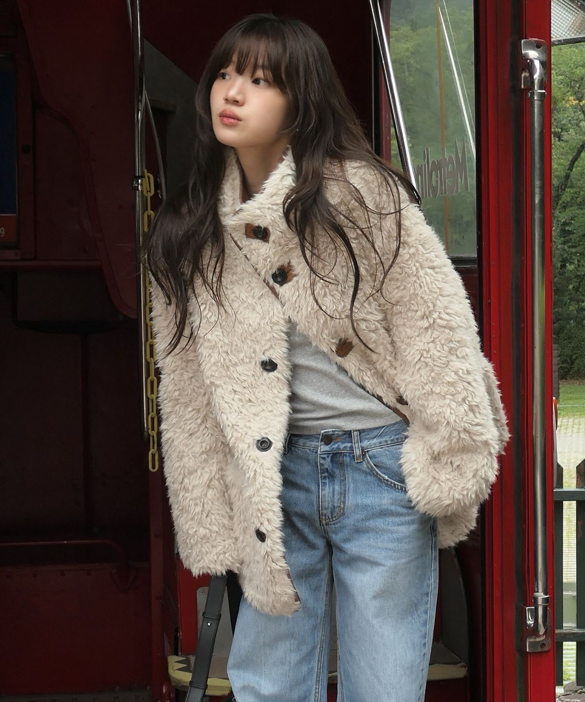 108파운드(108POUND) [사이즈추가]Molly Reversible Shearling Coat_Camel