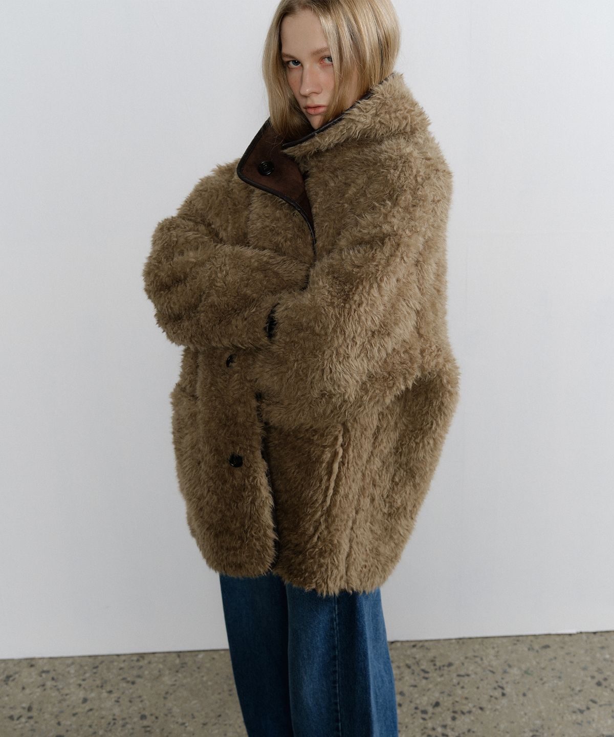 108파운드(108POUND) [사이즈추가]Molly Reversible Shearling Coat_Dark Brown