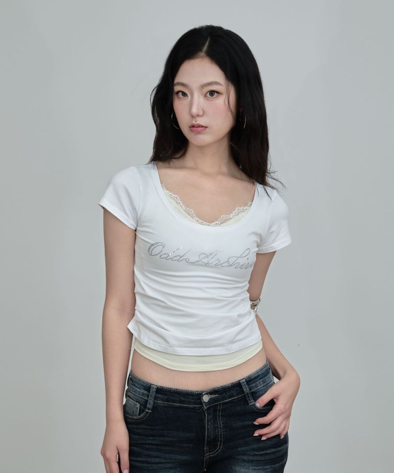 Hotfix Shirring Top (white)