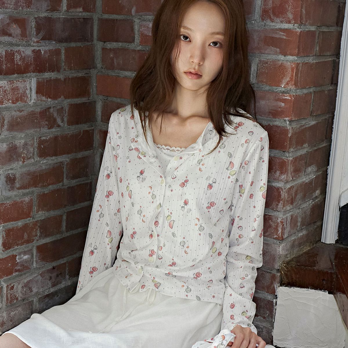 뮤즈무드(MUSEMOOD) Hwachae Cardigan & Cami Set (가디건&나시세트)