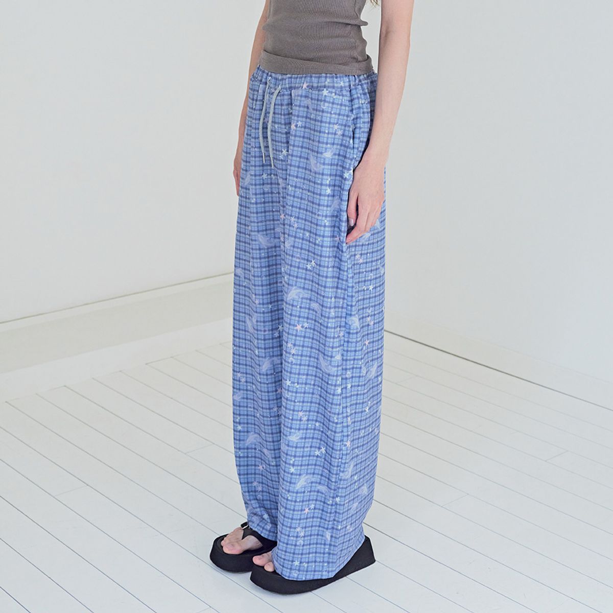 뮤즈무드(MUSEMOOD) Dolphin Glow Wide Pants (밴딩팬츠)