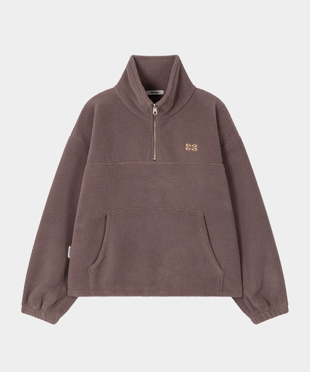 키시닝(KISYNING) Soft Fluffy Half Zip-up (Brown)