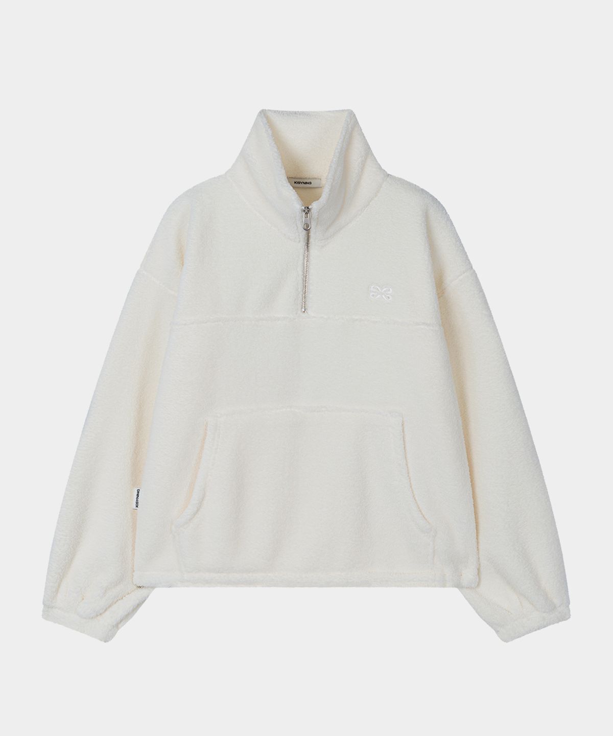 키시닝(KISYNING) Soft Fluffy Half Zip-up (Ivory)