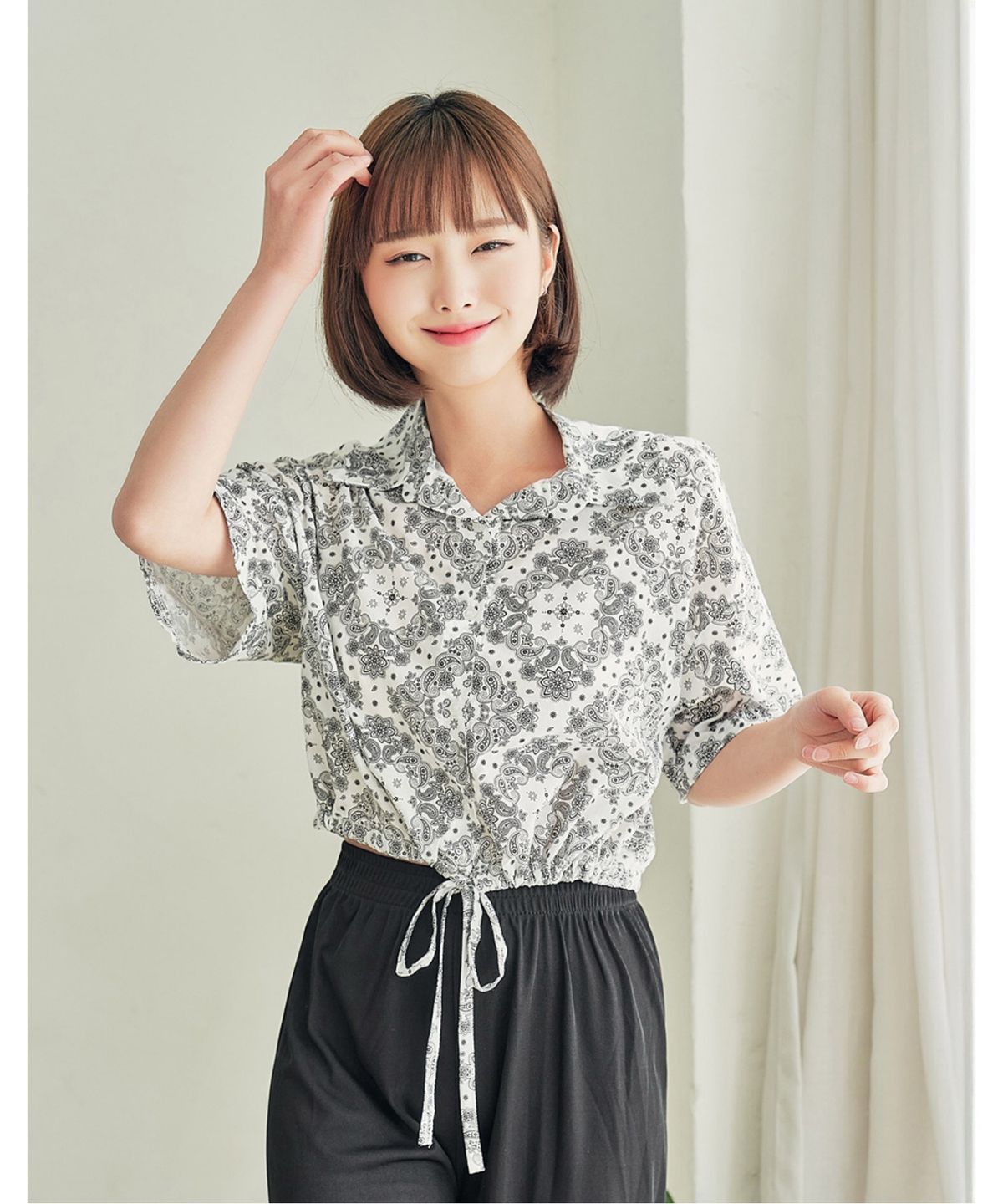 반에이크(VANAKE) 포이즈 페이즐리 셔츠_OB14STME06Z