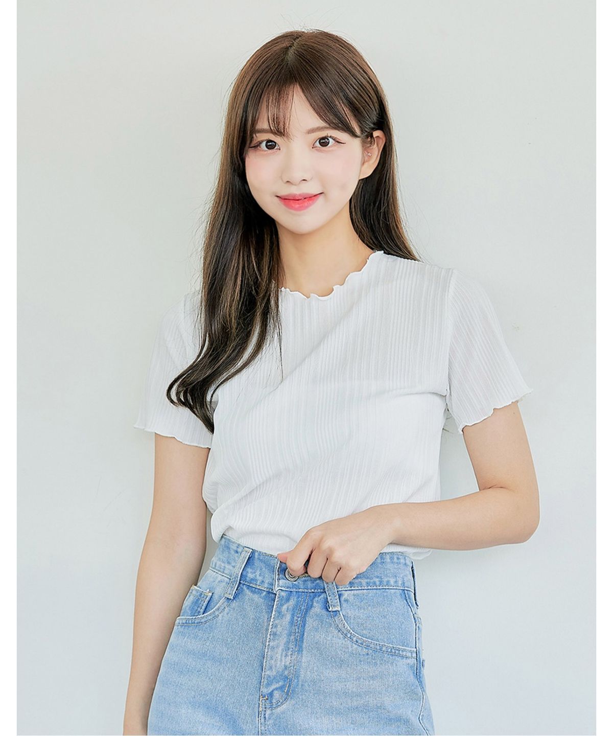 반에이크(VANAKE) 란이 반팔 티셔츠_OB16TSME09Z