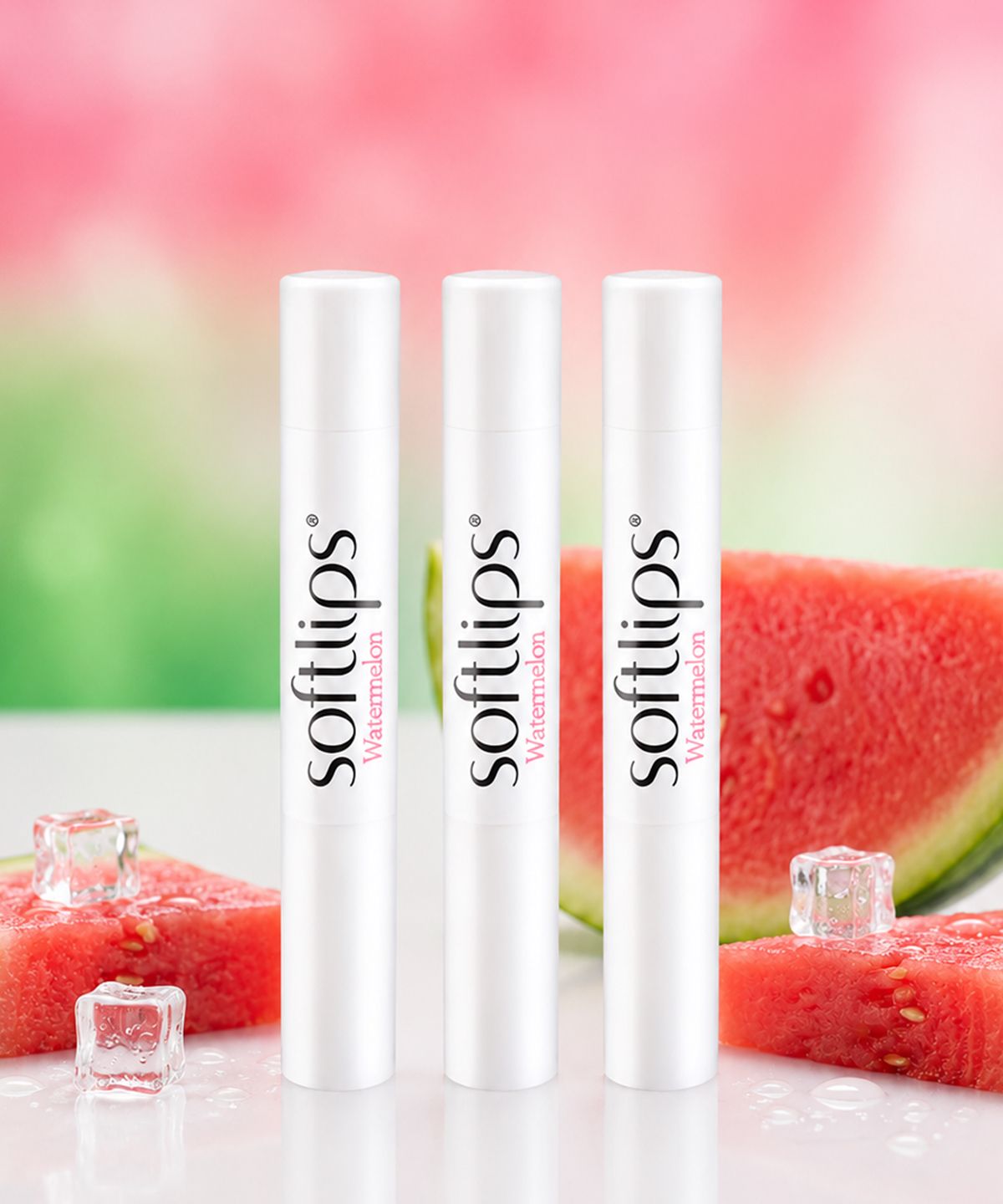 멘소래담(MENTHOLATUM) 3개 x [재벌립밤] 소프트립스 립밤 워터멜론 2g