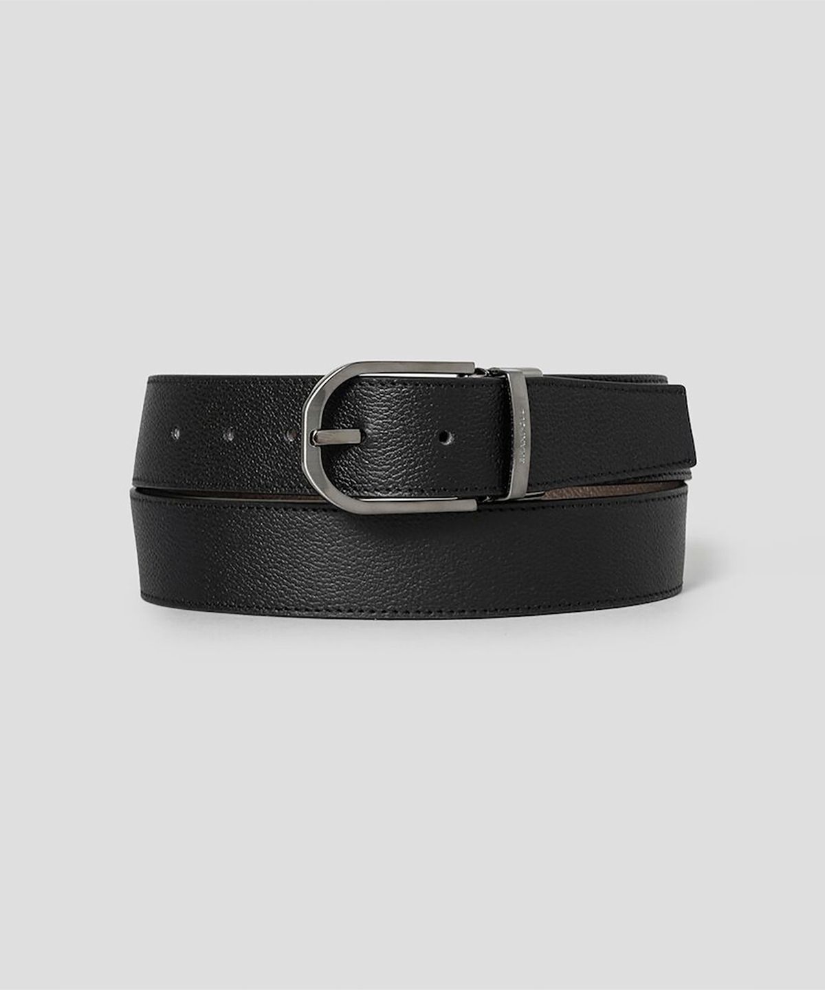 빈폴 액세서리(BEANPOLE ACCESSORY) 리버시블 라운드버클 벨트 - 블랙