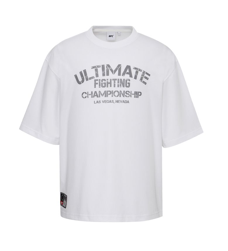 UFC 얼티밋 빅로고 메가핏 반팔 티셔츠 오프 화이트 U2SSX3101OW