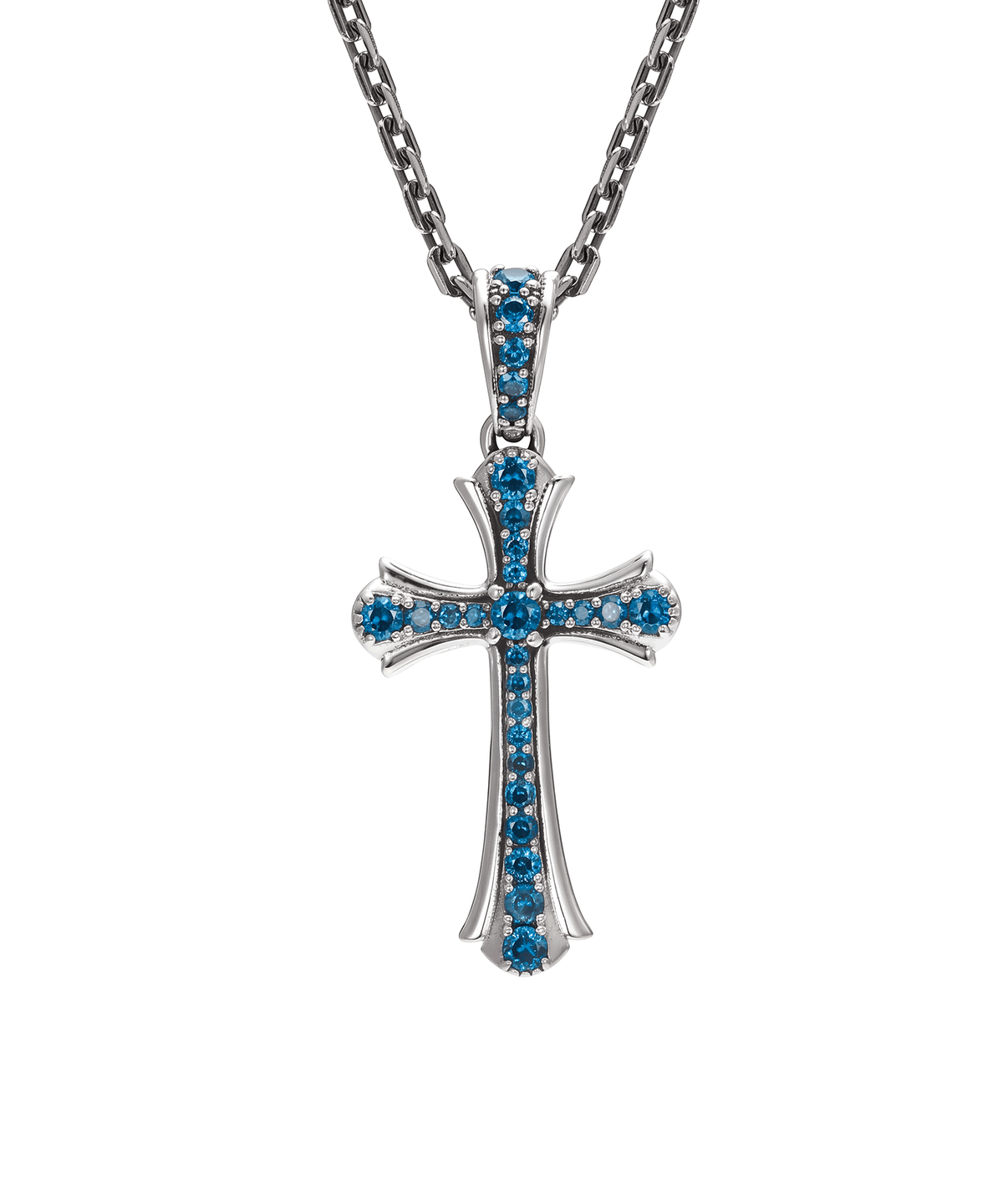 스팅925(STING925) Royal Cross Full Pave Color Pendant