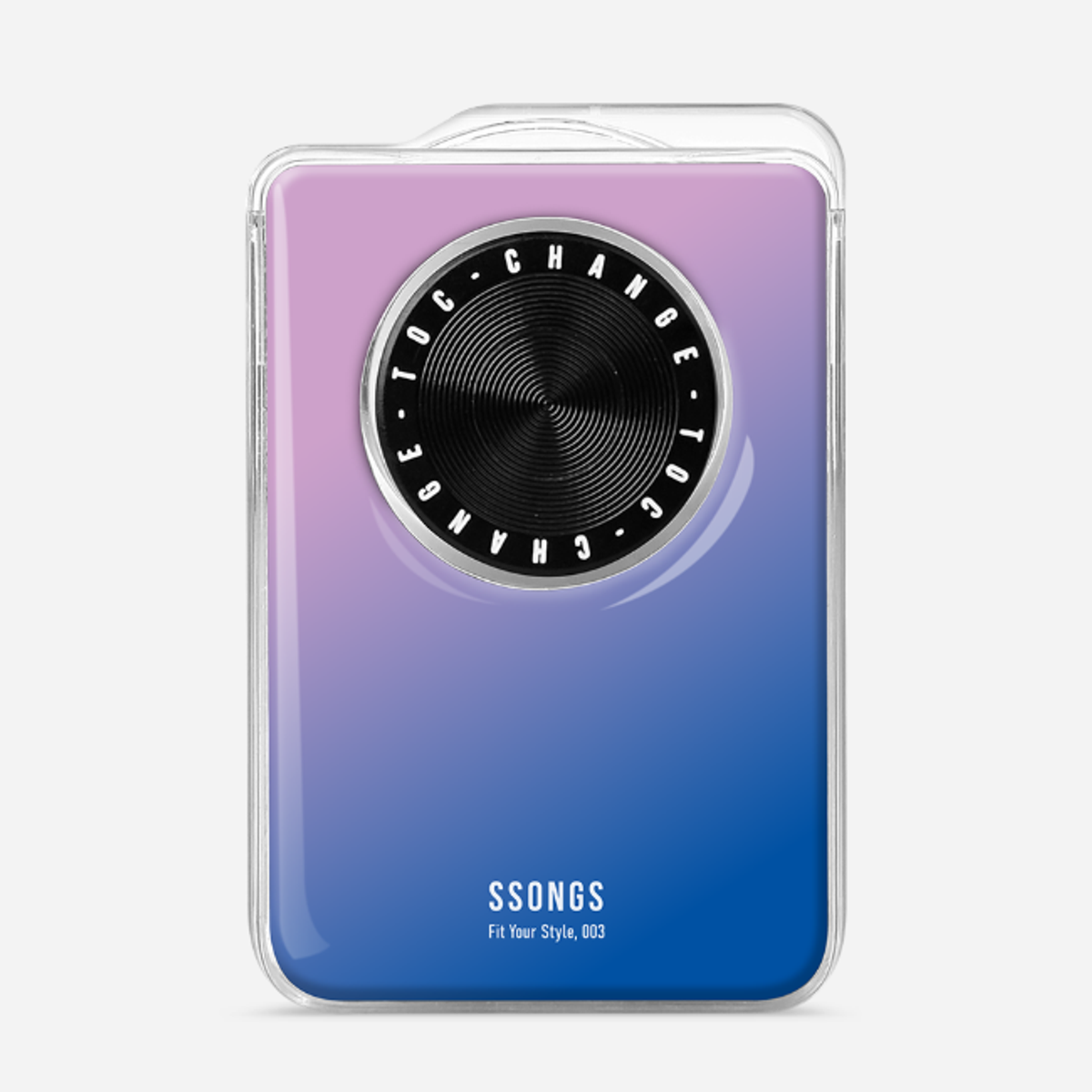 쏭스(SSONGS) 맥세이프 카드지갑 2배자력 체인지 3카드팩 컬러 에폭시 G07 퍼플블루