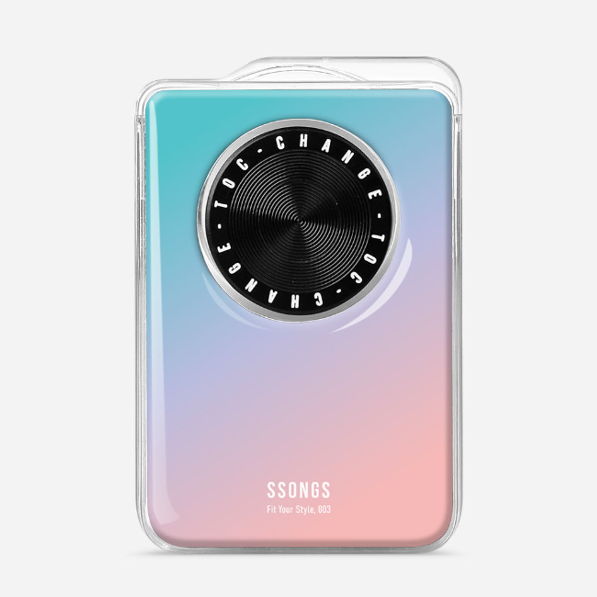 쏭스(SSONGS) 맥세이프 카드지갑 2배자력 체인지 3카드팩 컬러 에폭시 G08 하늘핑크