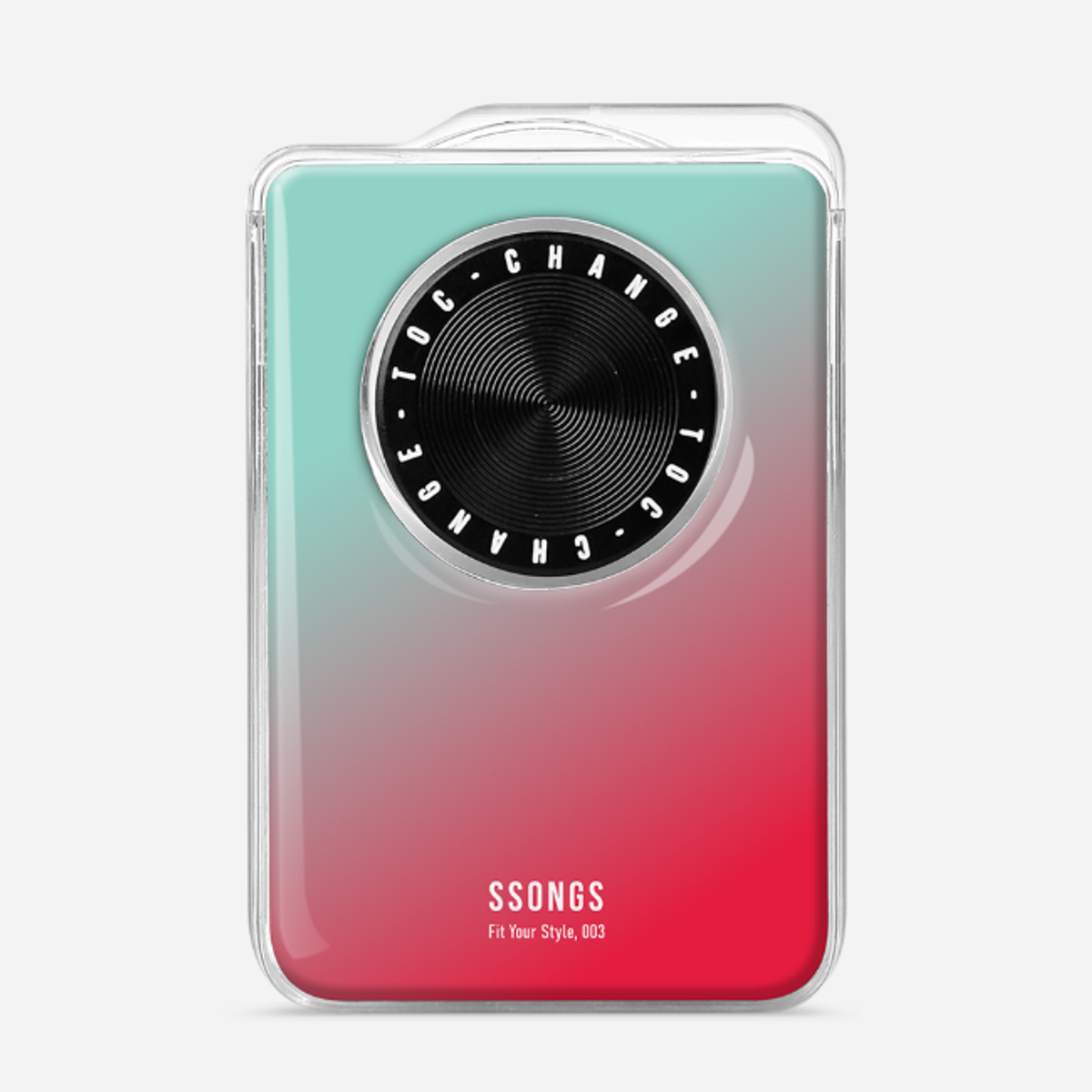쏭스(SSONGS) 맥세이프 카드지갑 2배자력 체인지 3카드팩 컬러 에폭시 G09 민트레드