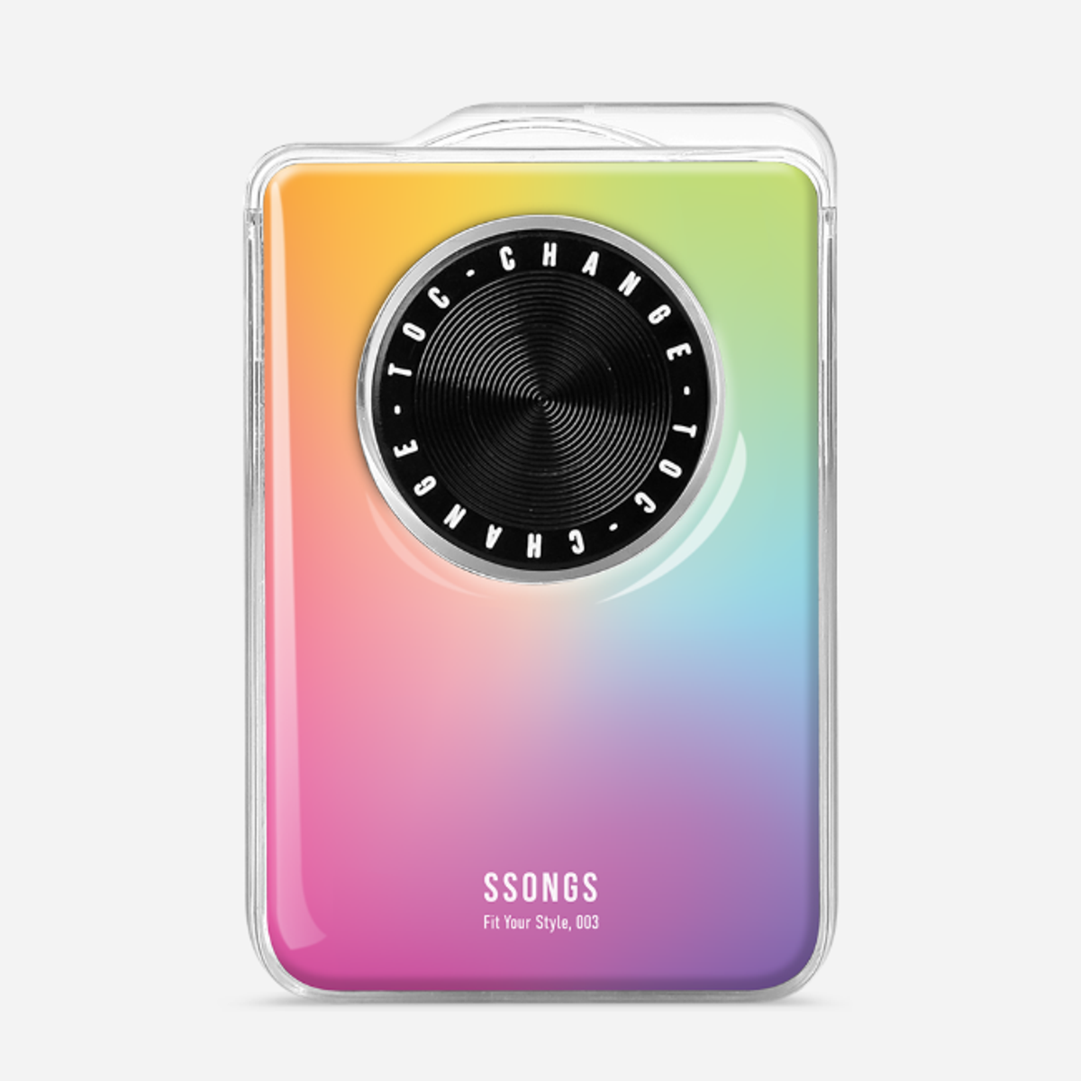 쏭스(SSONGS) 맥세이프 카드지갑 2배자력 체인지 3카드팩 컬러 에폭시 G13 레인보우