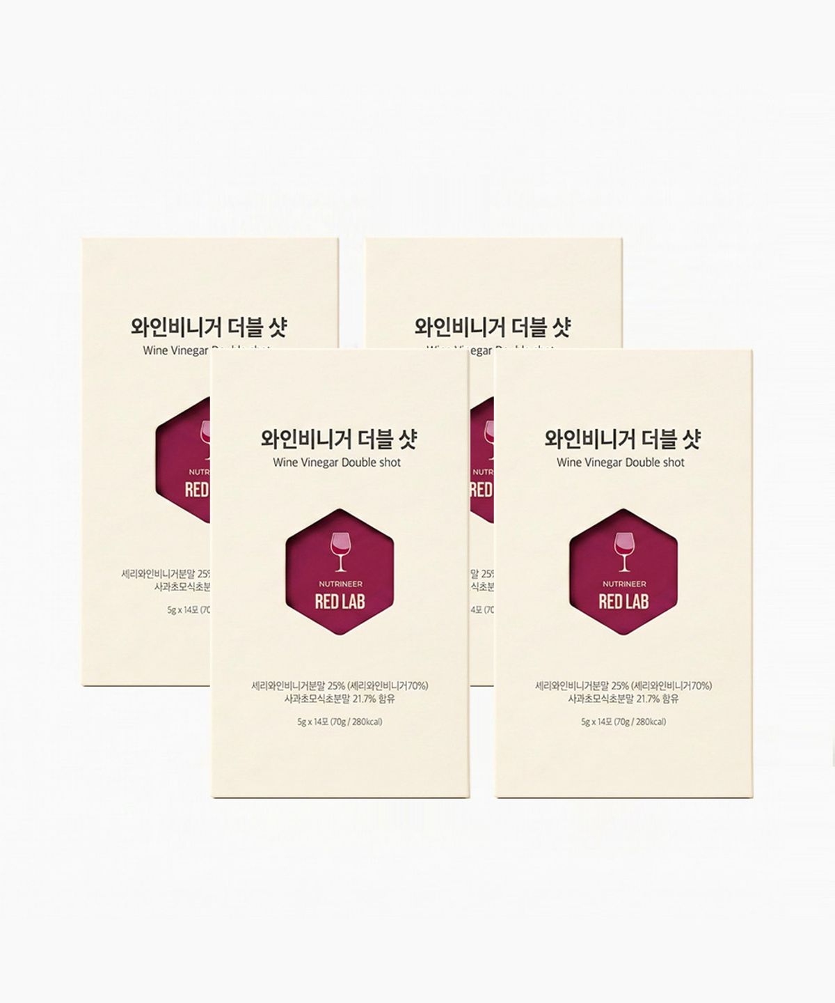 뉴트리니어(NUTRINEER) RED LAB 와인비니거 더블 샷 4박스